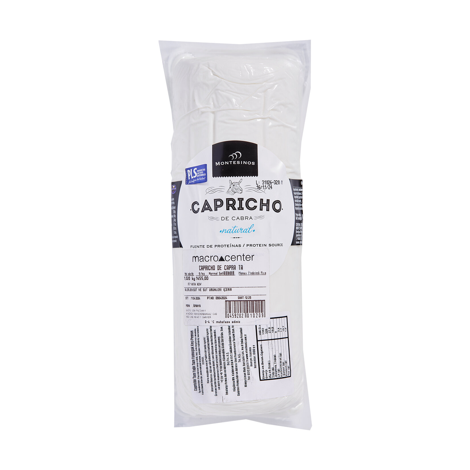 Capricho De Capra Tam Yağlı Taze Keçi Peyniri Kg