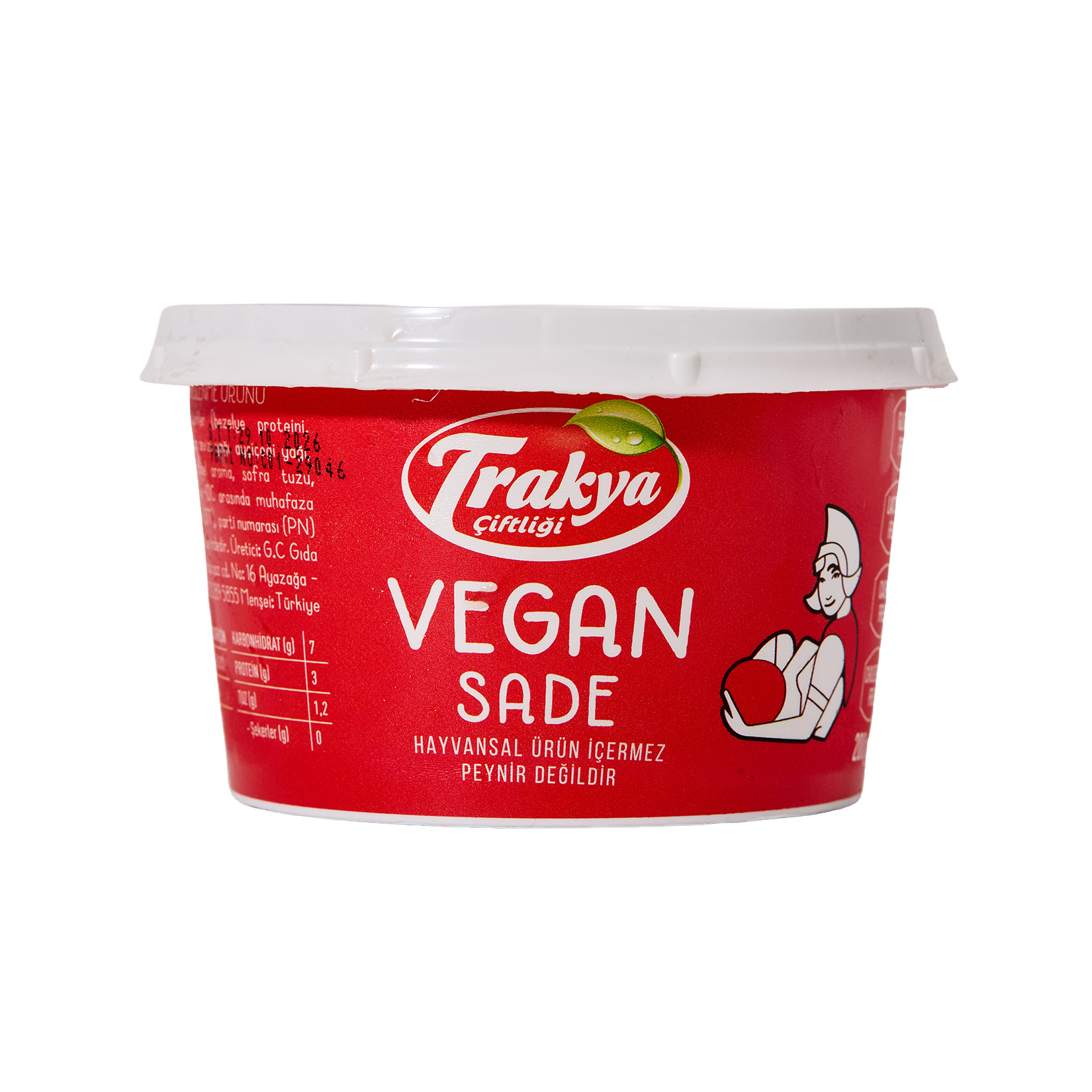 Trakya Çiftliği Vegan Krem Sade 200 G