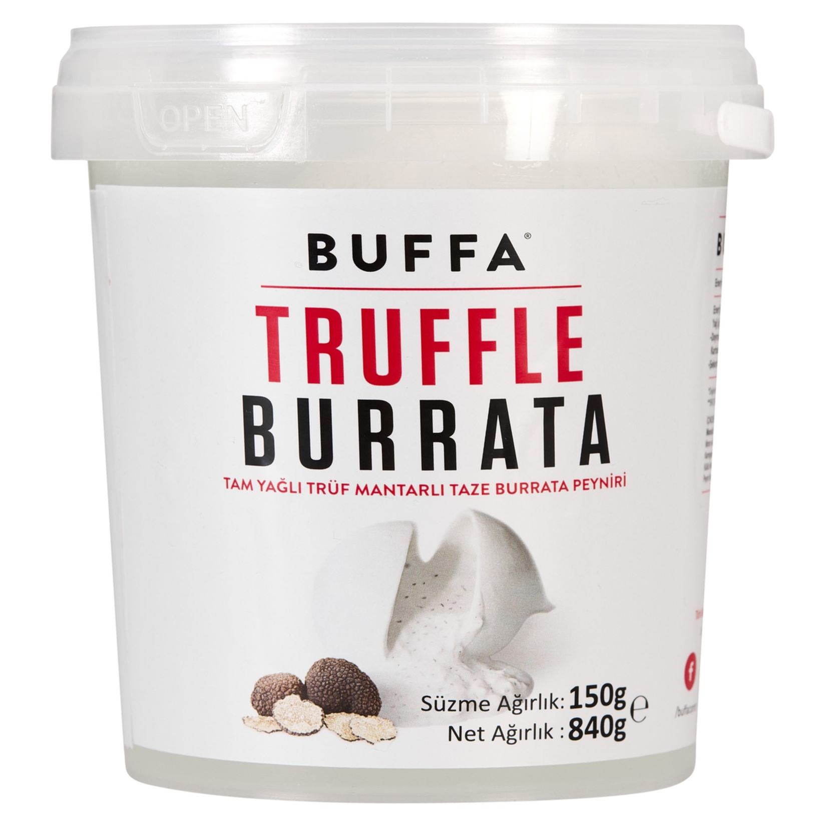 Buffa Tam Yağlı Trüf Mantarlı Burrata Peyniri 150G