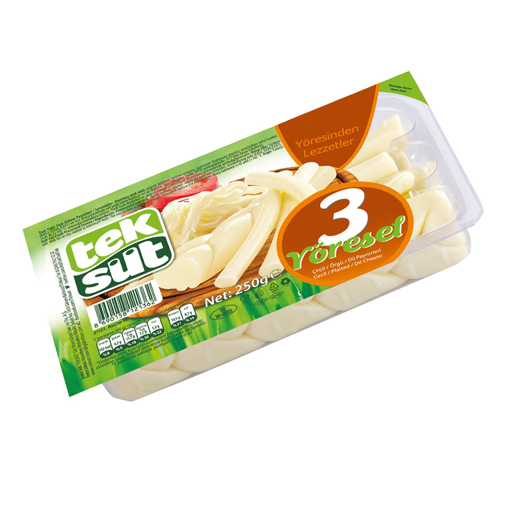 Teksüt Çeçil, Örgü, Dil Peynir 200 G