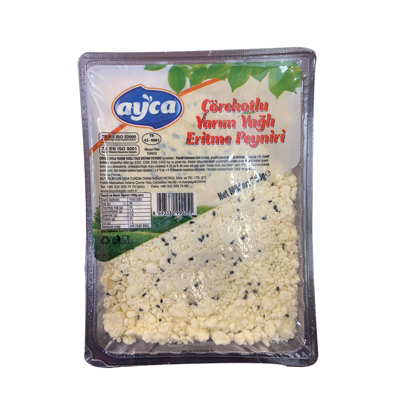 Ayca Yarım Yağlı Eritme Peyniri 350 G