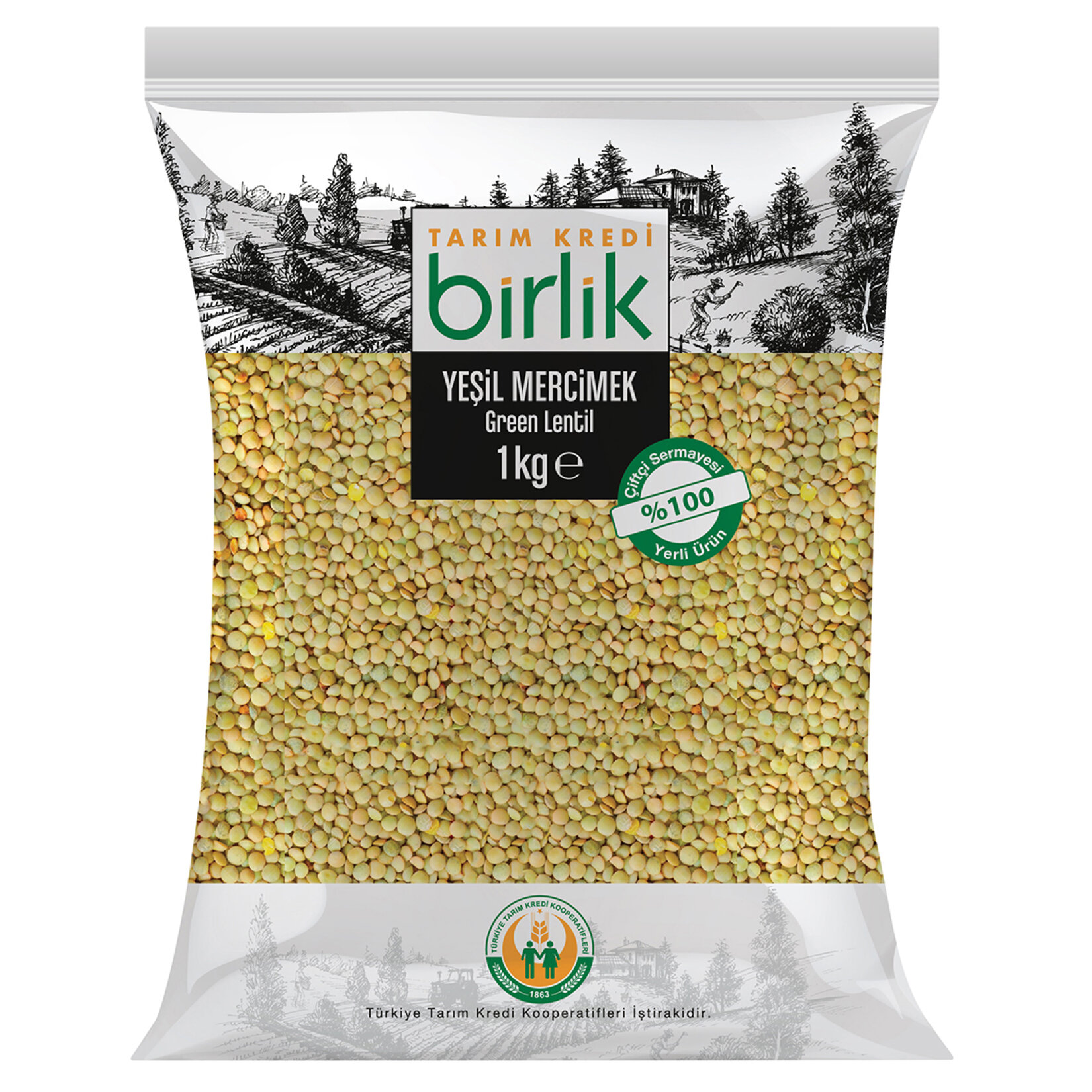 Tarım Kredi Birlik Yeşil Mercimek 1 Kg