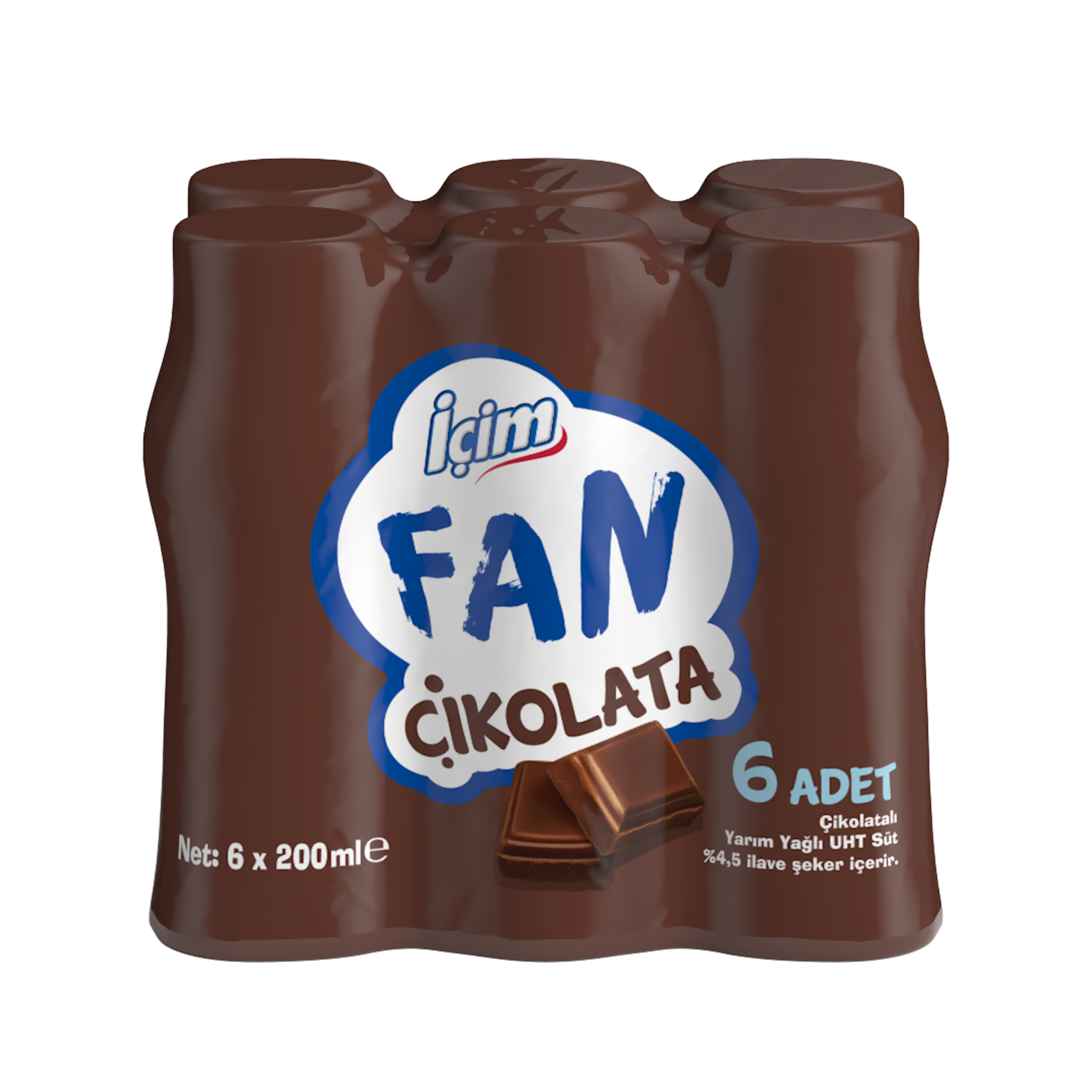 İçim Fan Çikolatalı Süt 6x200 Ml
