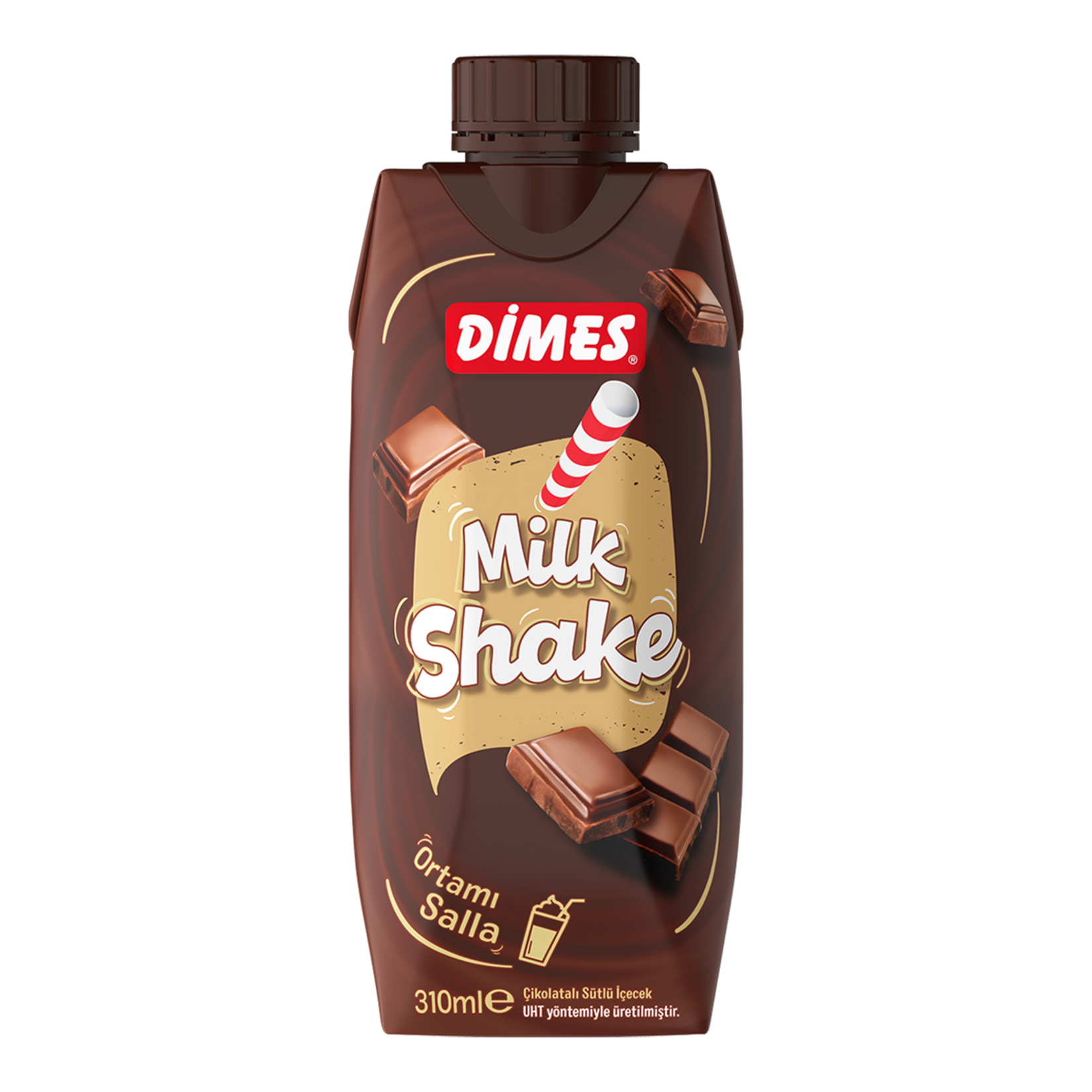 Dimes Brownie Aromalı Çikolatalı Ve Kakaolu Milkshake 310ml