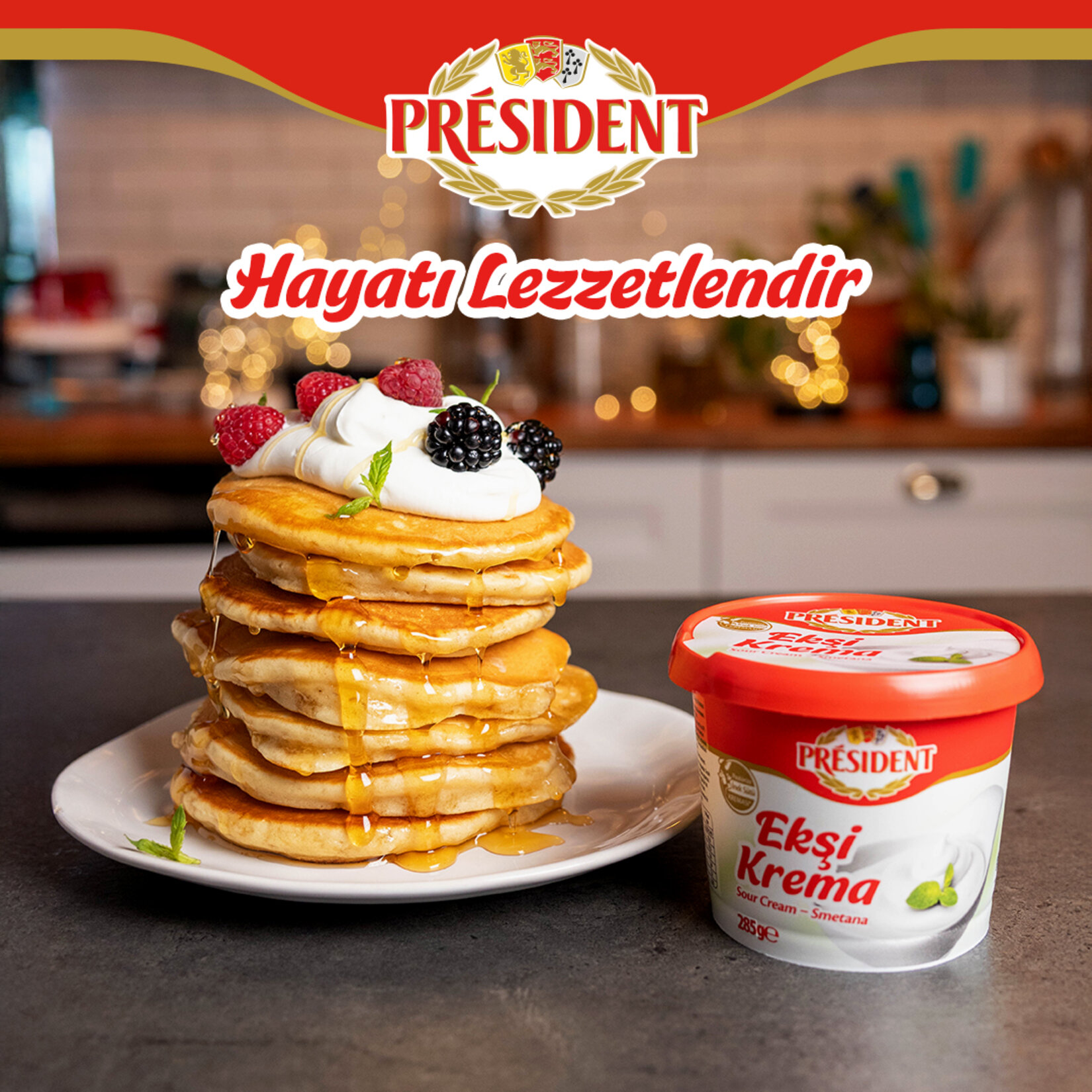 President Ekşi Krema Sour Cream Smetana 285 G | Macroonline