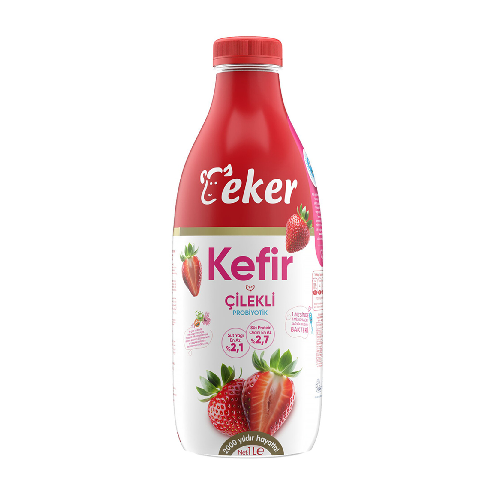 Eker Çilekli Kefir 1L