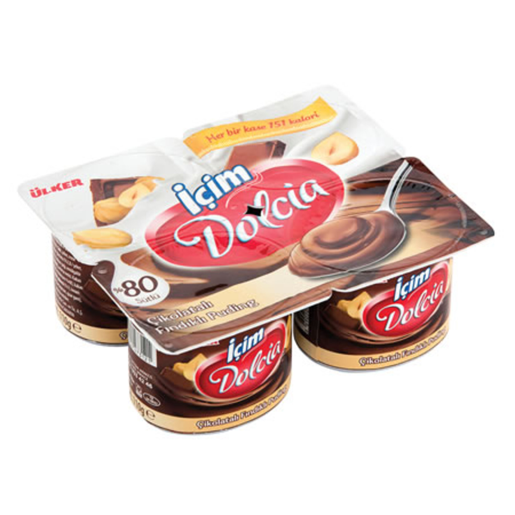 İçim Dolcia Çikolatalı Fındıklı Puding 4X110 G