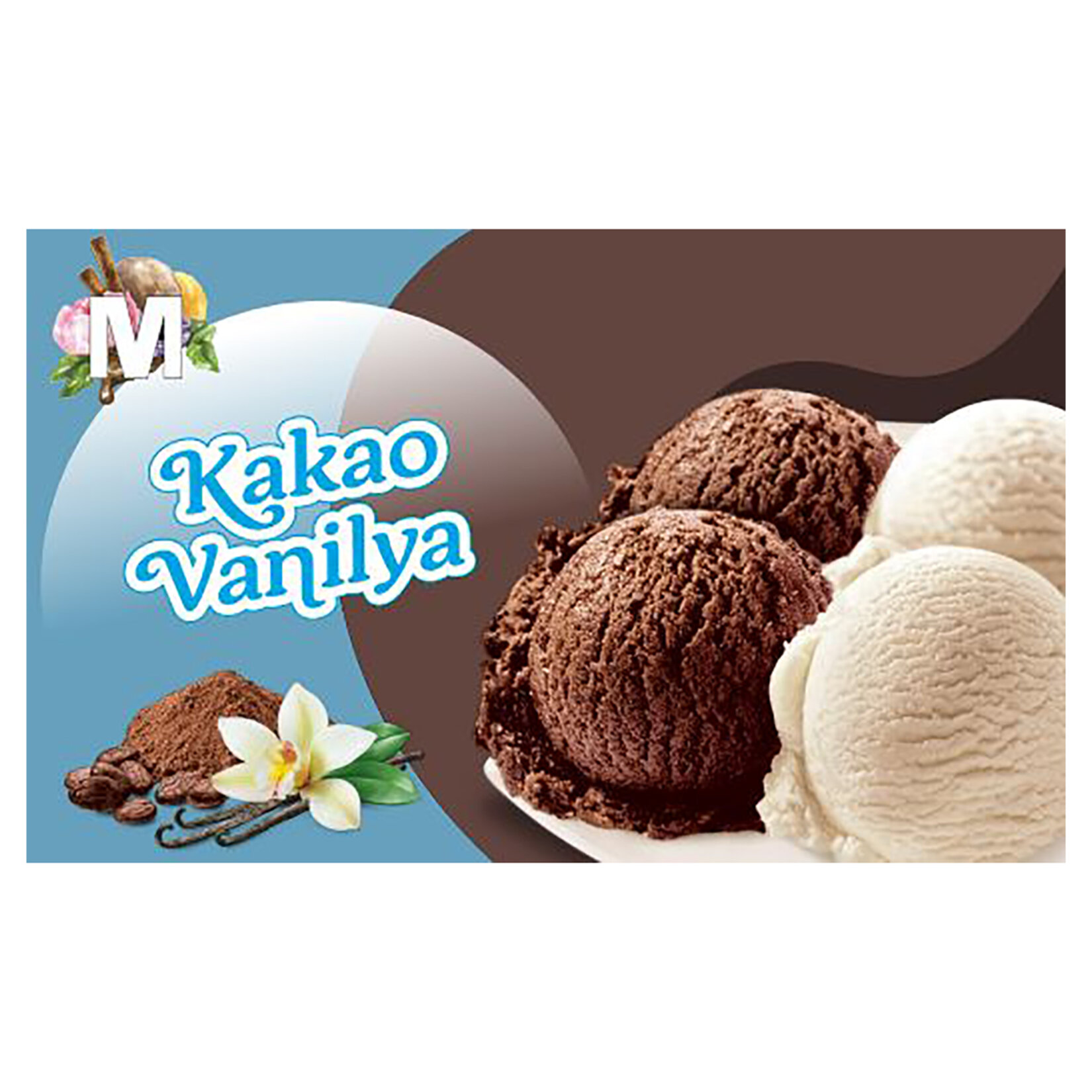 Migros Kakao Vanilya Dondurma 1000Ml