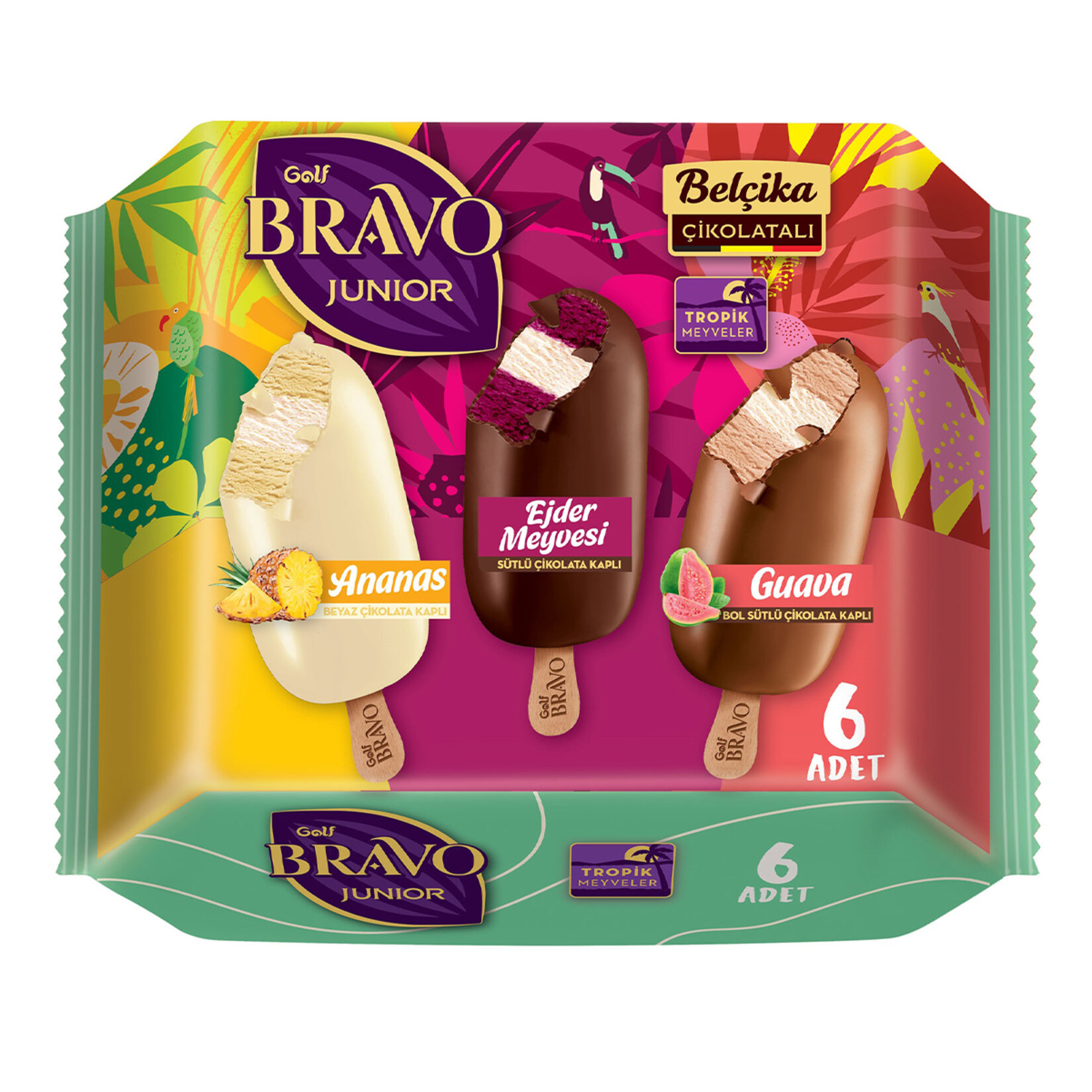 Golf Bravo Junior Tropik 6'lı Paket 330 Ml