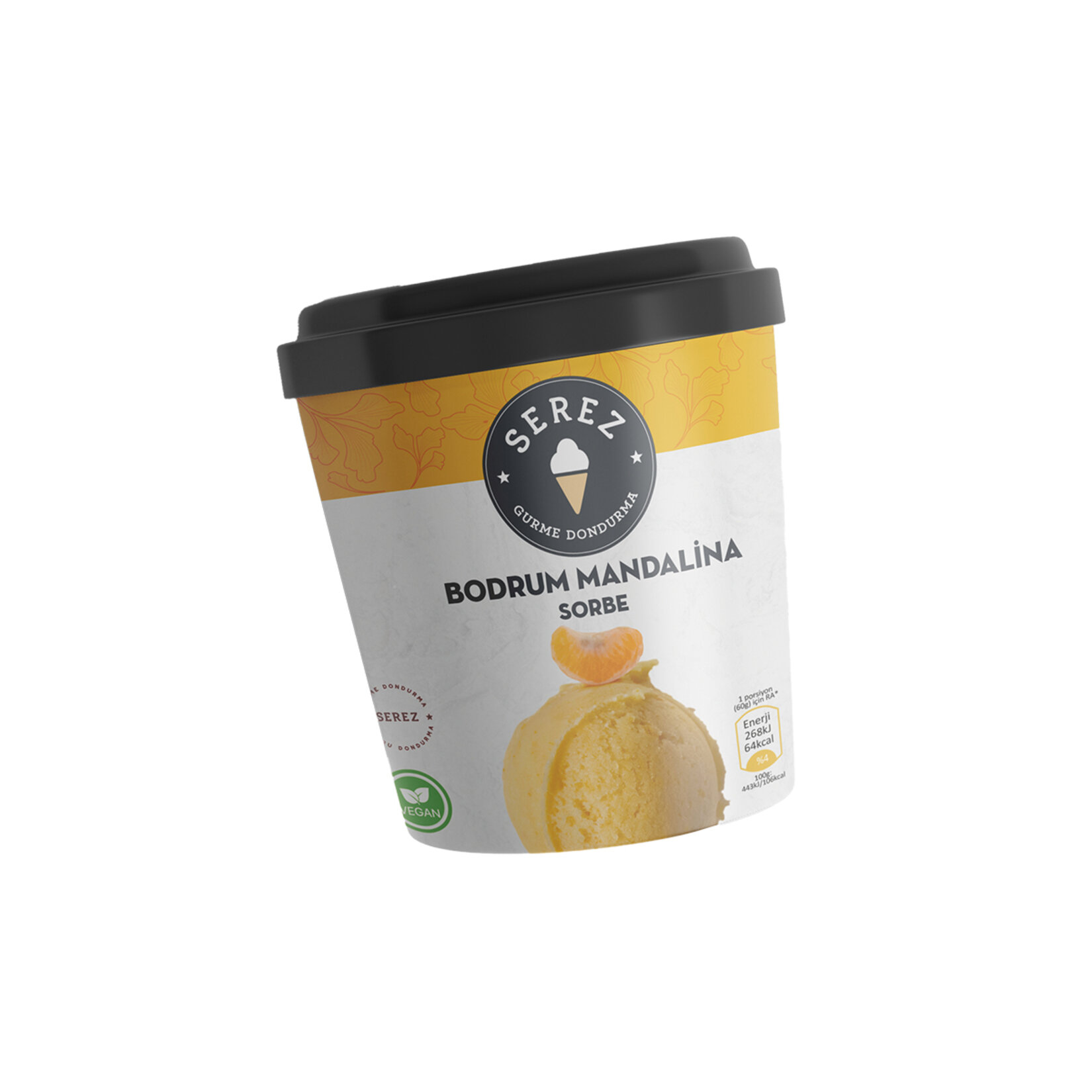Serez Gurme Dondurma Bodrum Mandalina Sorbe 430 Ml