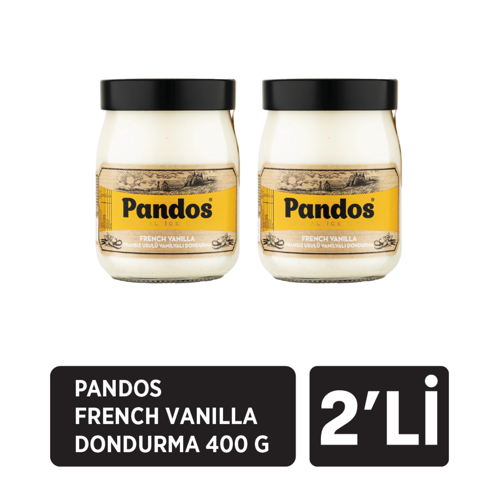 Pandos French Vanilla Dondurma 2 X 400 g