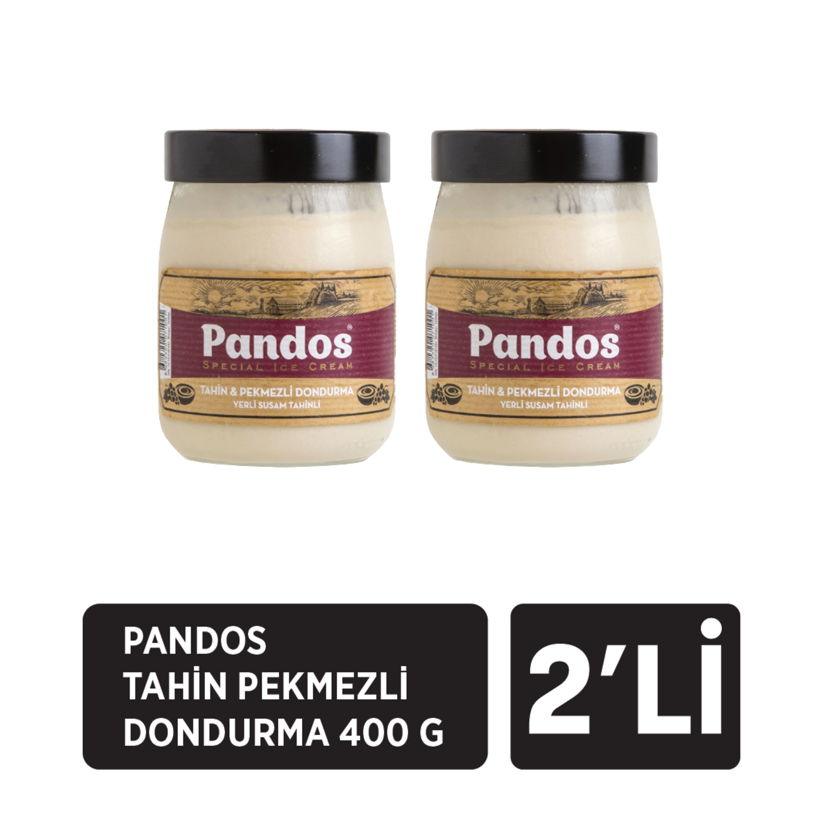 Pandos Tahin Pekmezli Dondurma 2 X 400 g
