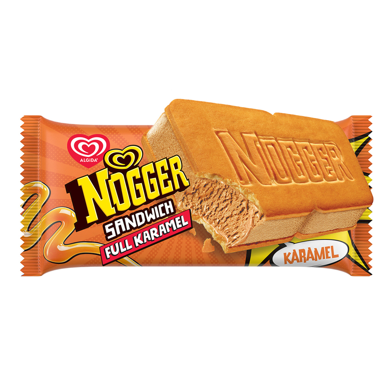 Algida Nogger Sandwich Karamel 145 Ml