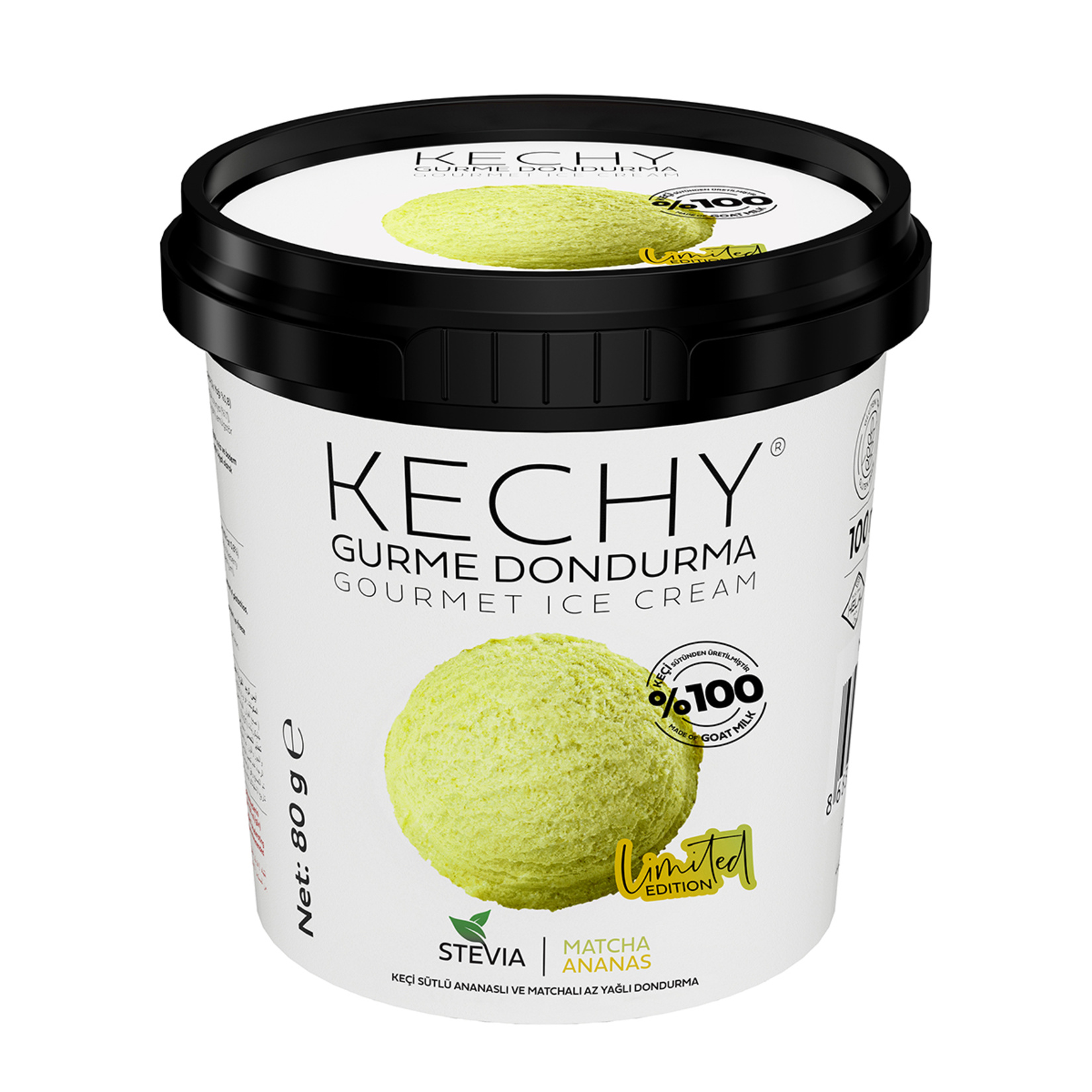 Kechy Gurme Stevia Matcha Ananas 100 Ml
