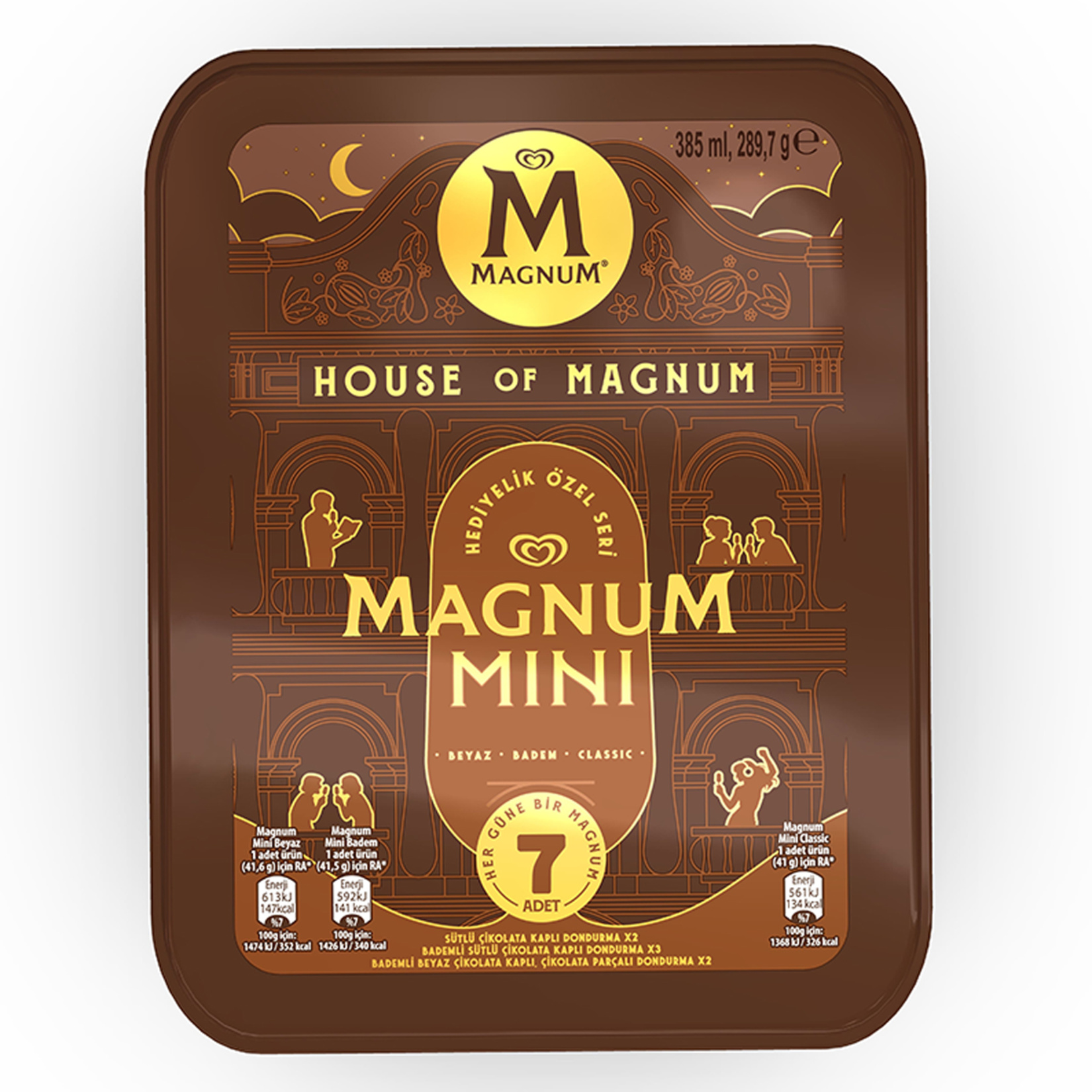 Magnum Mini Badem Beyaz Classic 7'li 385 Ml