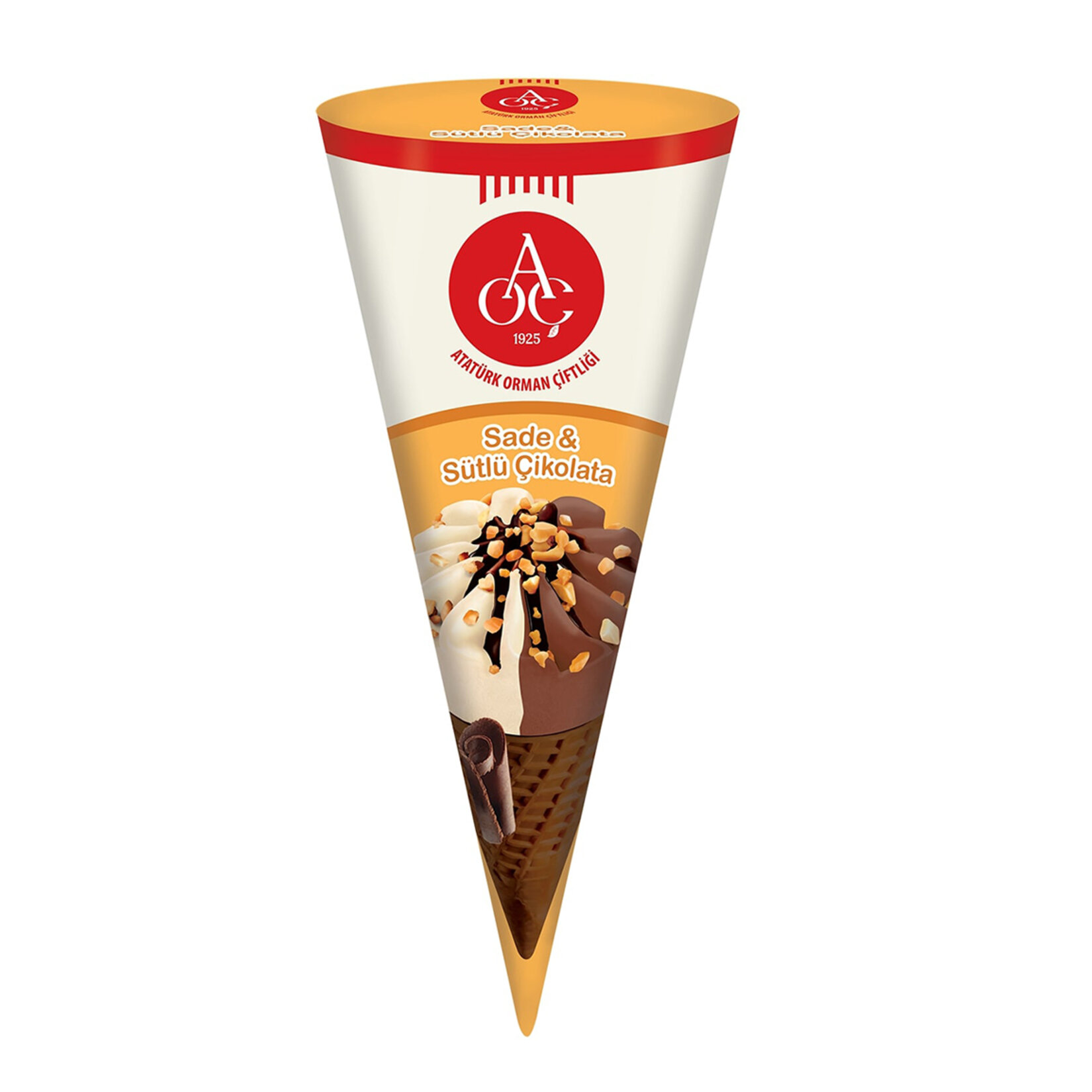 Aoç Kornet Dondurma Sade Ve Sütlü Çikolatalı 120Ml