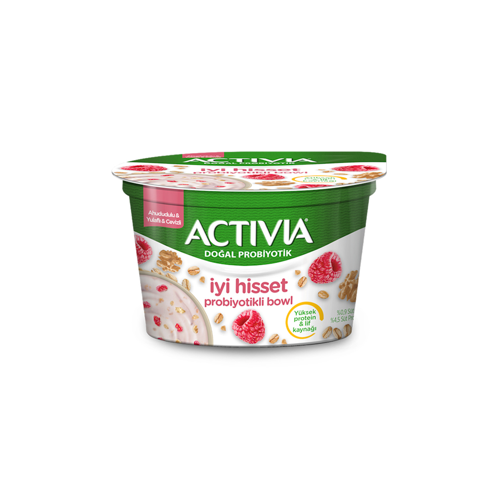 Activia İyi Hisset Probiyotik Bowl Ahududu Yulaf Ceviz 150g