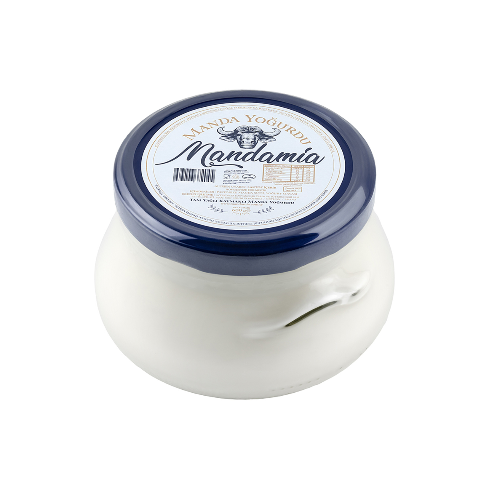 Mandamia Tam Yağlı Kaymaklı Manda Yoğurdu 600 g