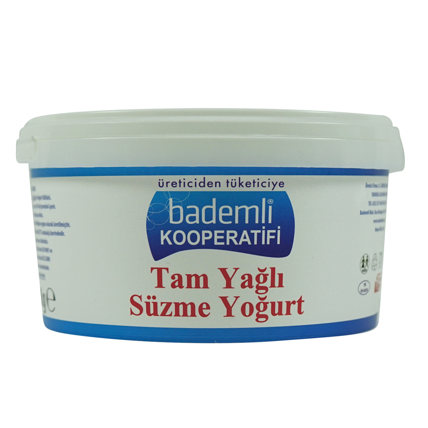Bademli Kooperatifi Tam Yağlı Süzme Yoğurt 900 G