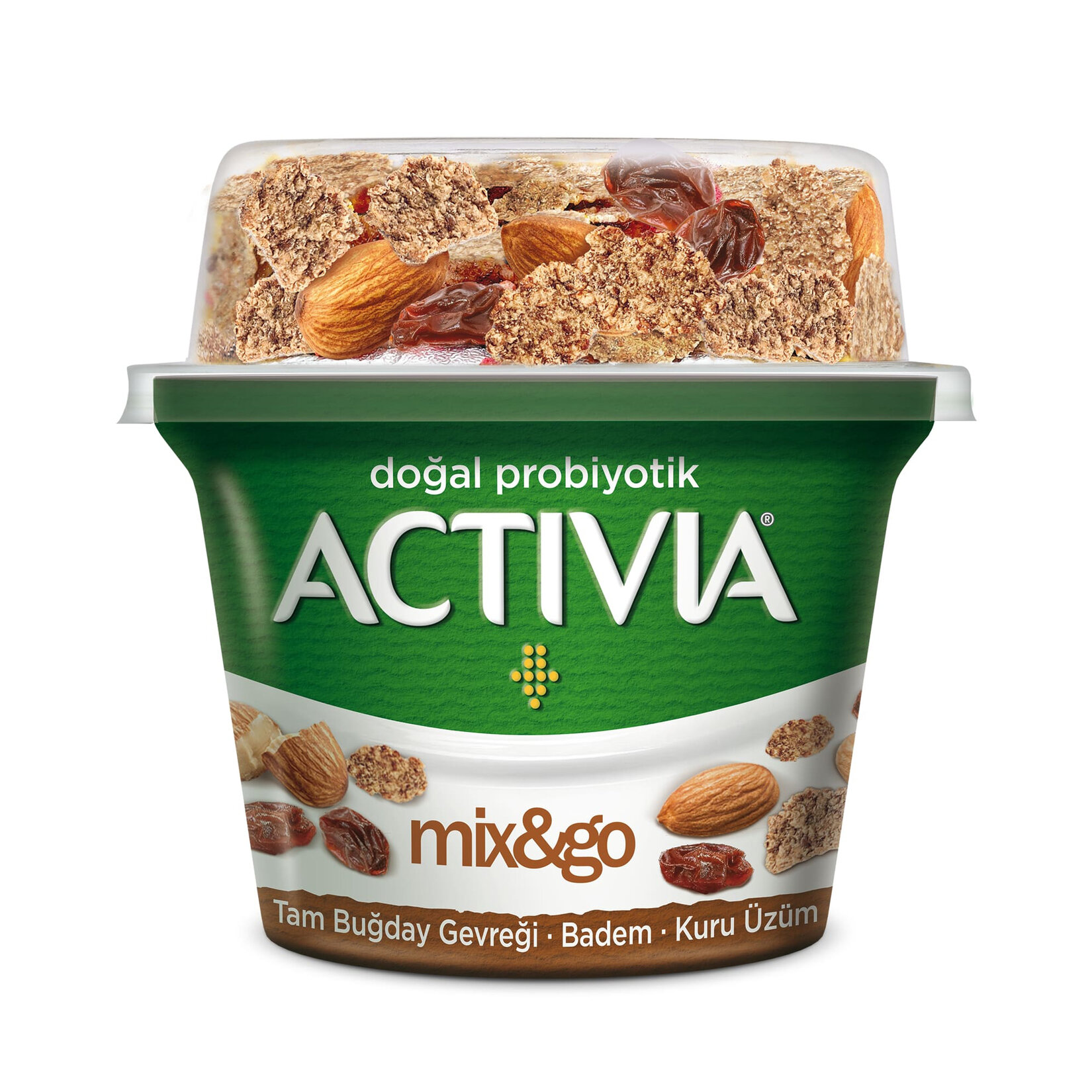 Activia Doğal Probiyotikli Mix&Go Badem&K.Üzüm, Gevrek 140 G