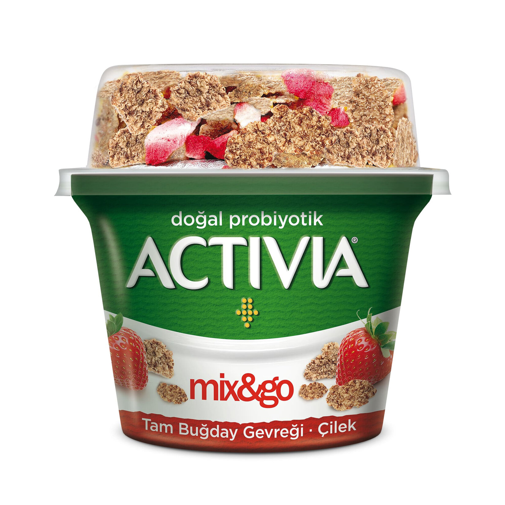Activia Doğal Probiyotikli Mix&Go Çilek, Gevrek 140 G