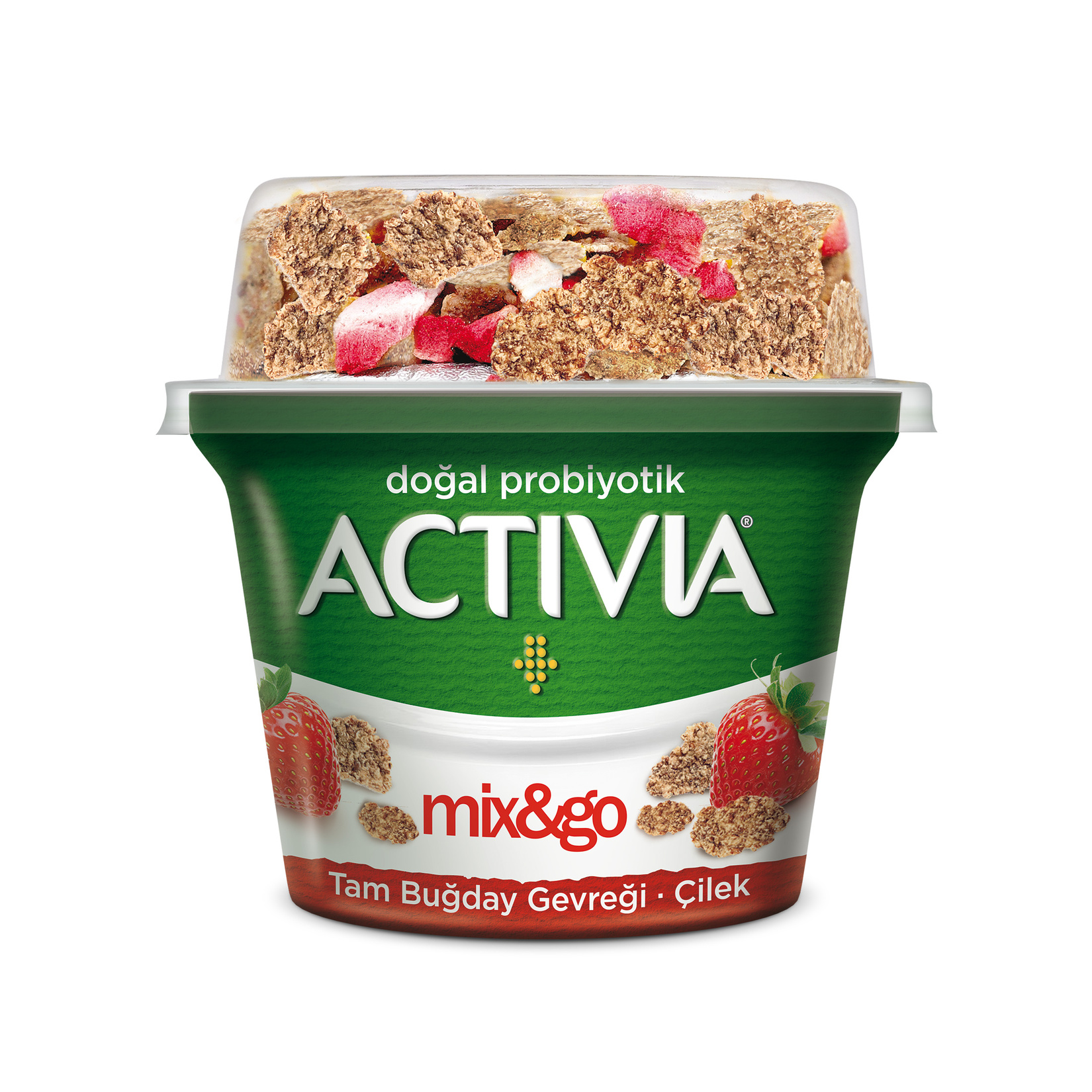 Activia Doğal Probiyotikli Mix&Go Çilek, Gevrek 140 G