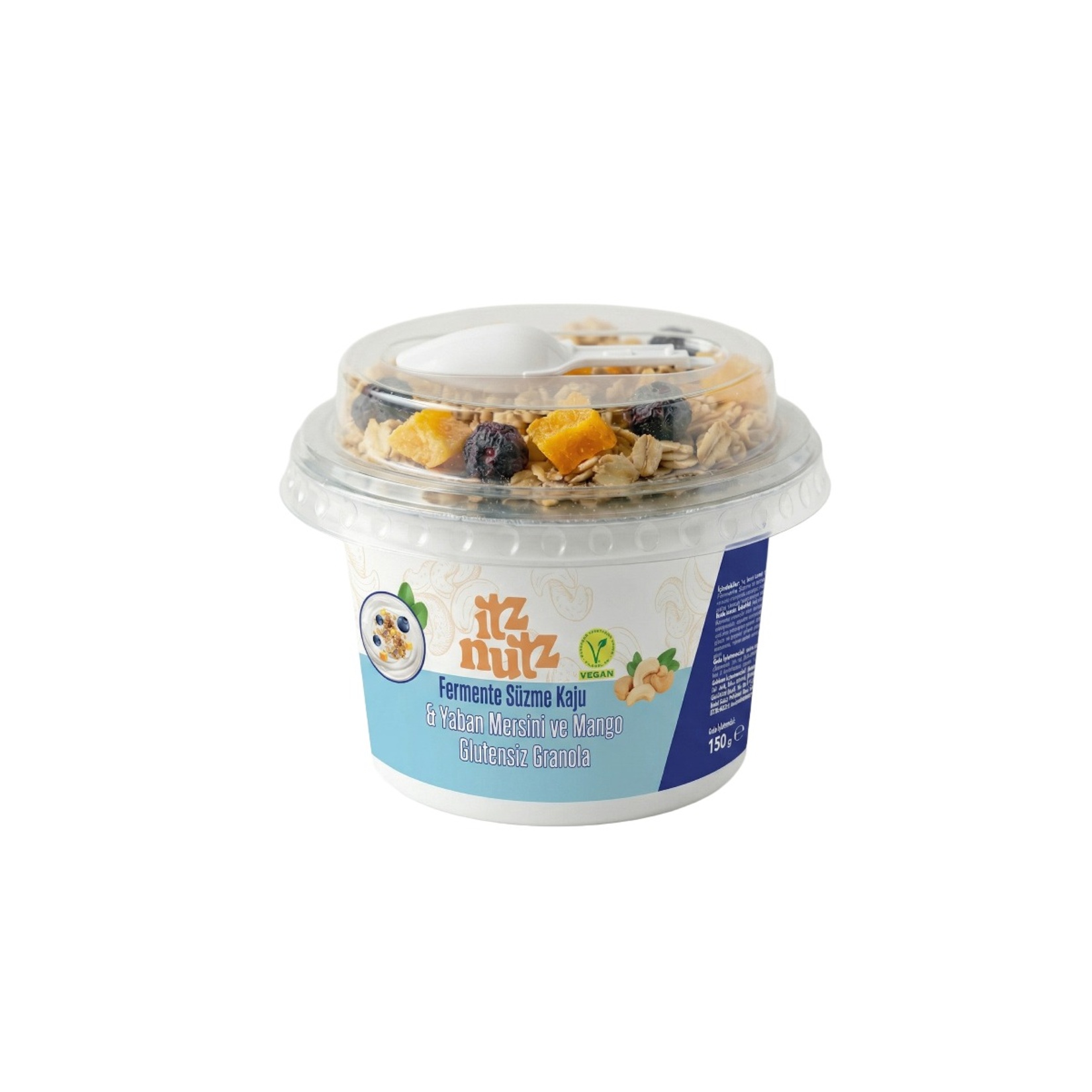 Itz Nutz Fermantasyonlu Süzme Kaju ve Yer Fıstığı Mars Mango Granola 150 G