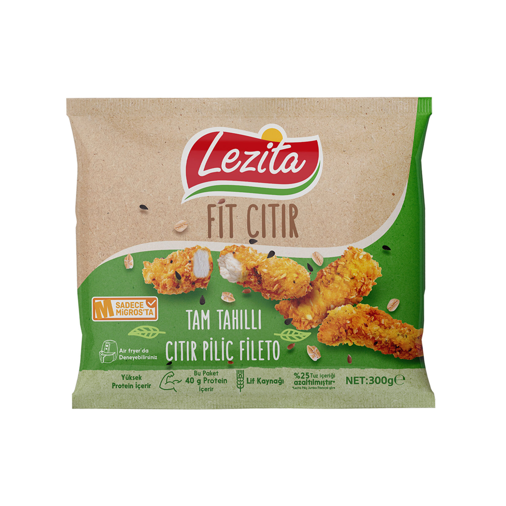Lezita Tam Tahıllı Çıtır Jumbo Fileto 300 G