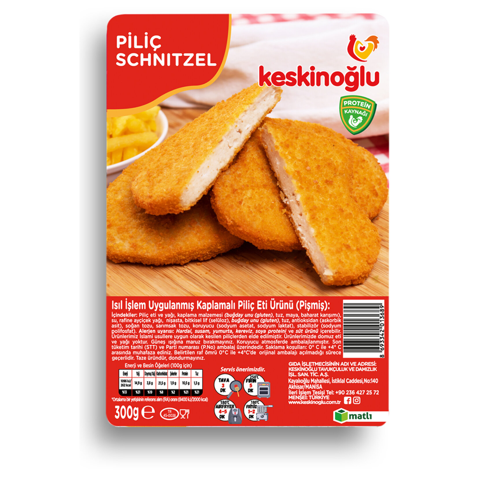 Keskinoğlu Piliç Schnitzel 300 G