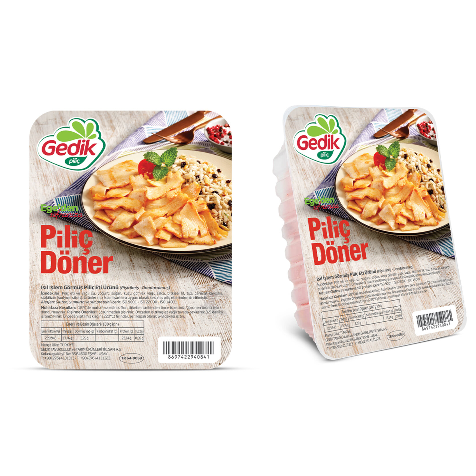 Gedik Pişmiş Tabaklı Piliç Yaprak Döner 300 G