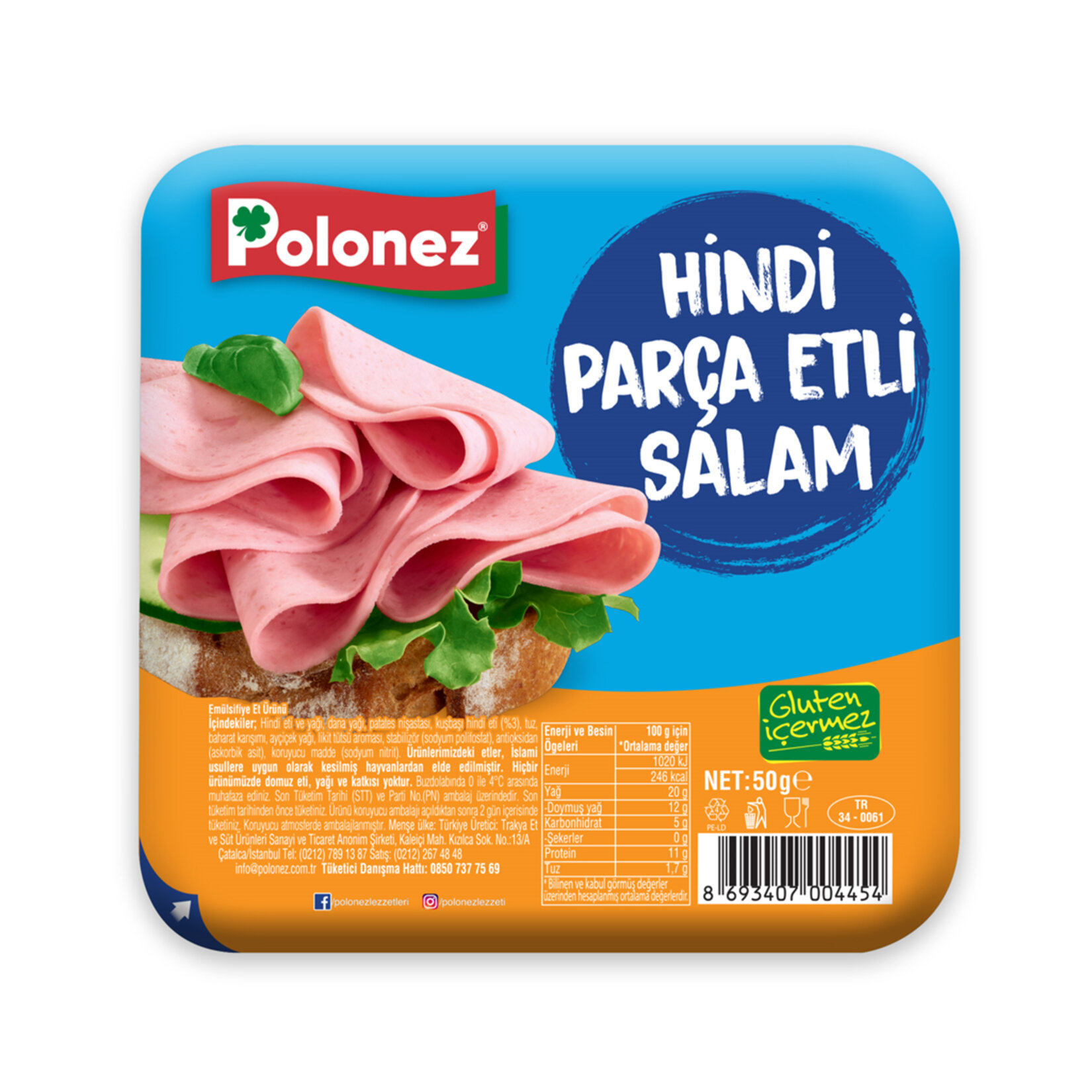 Polonez Hindi Parça Etli Salam 50 G