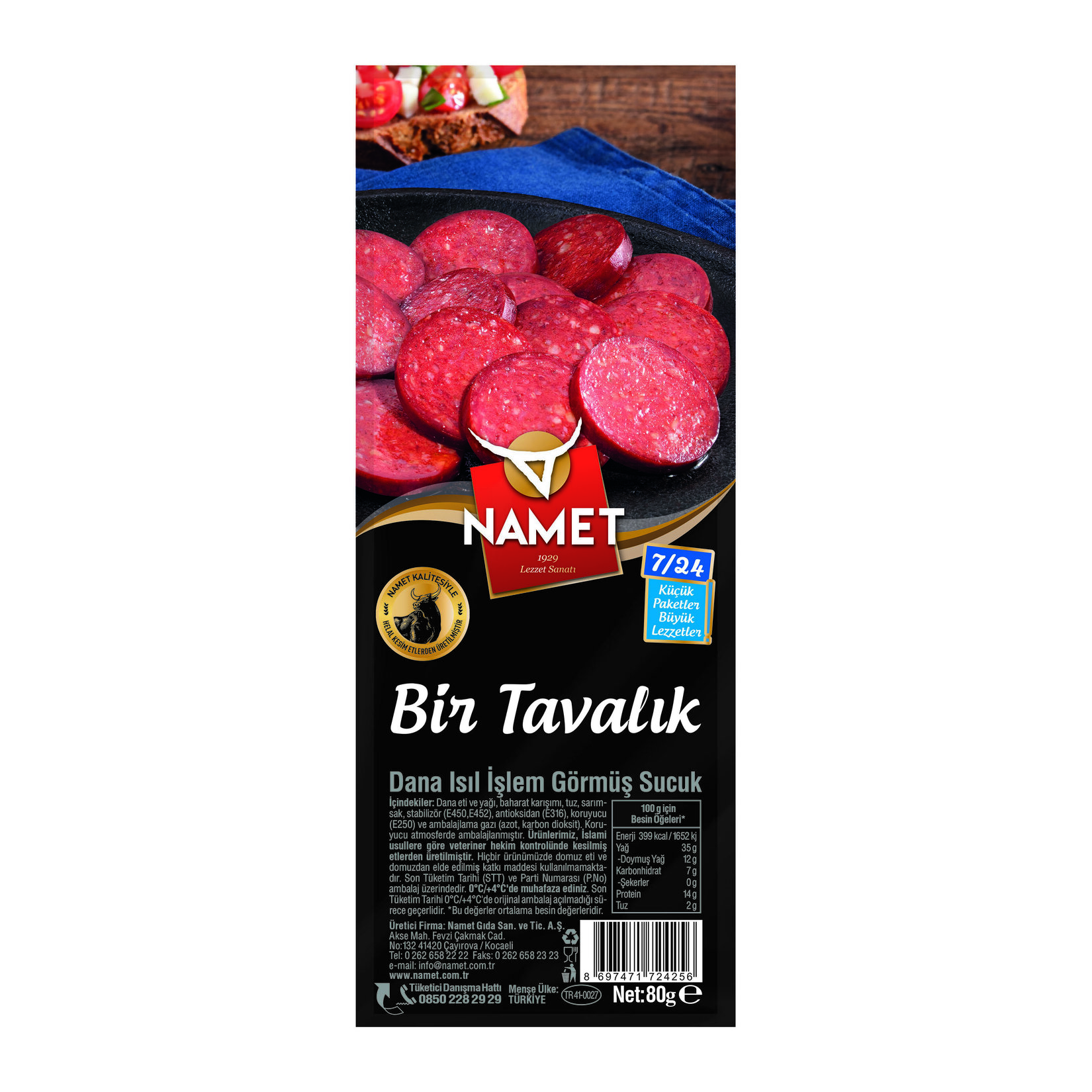 Namet  Bir Tavalık Sucuk 80 G