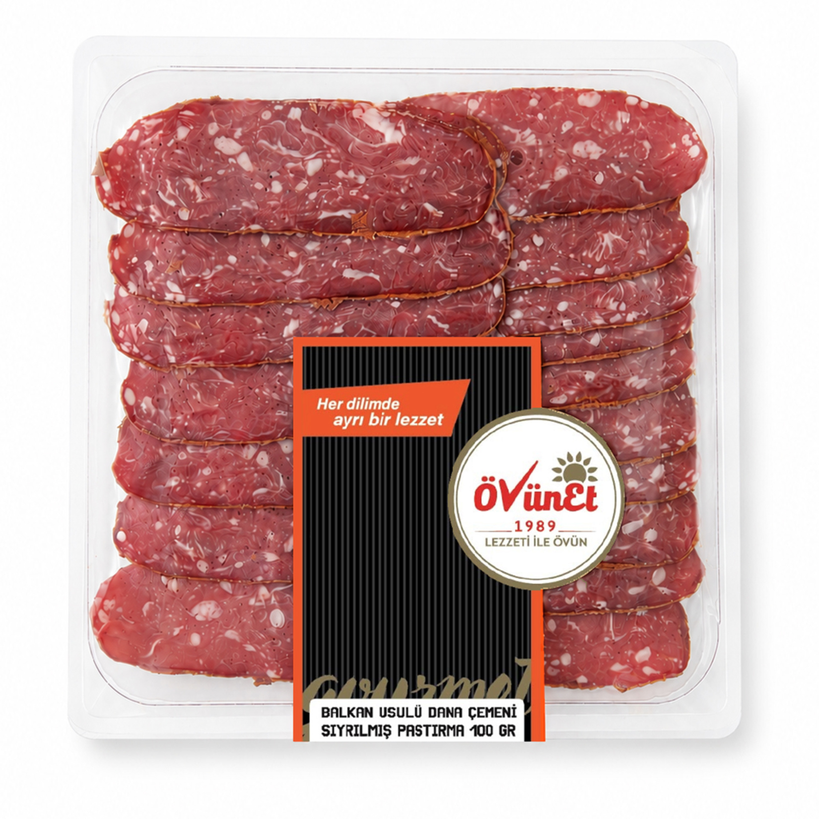 Övün Et Pastırma Balkan Usulü Çemeni Sıyrılmış 100 G