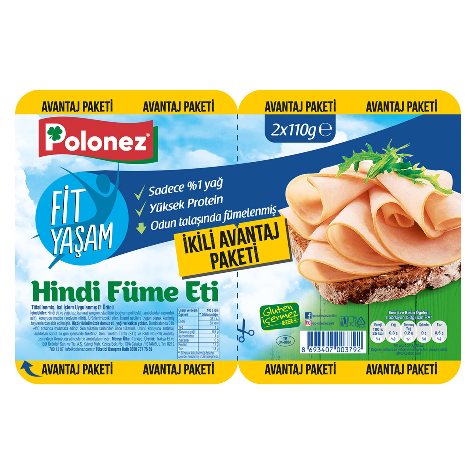 Polonez Hindi Füme 2x110 G