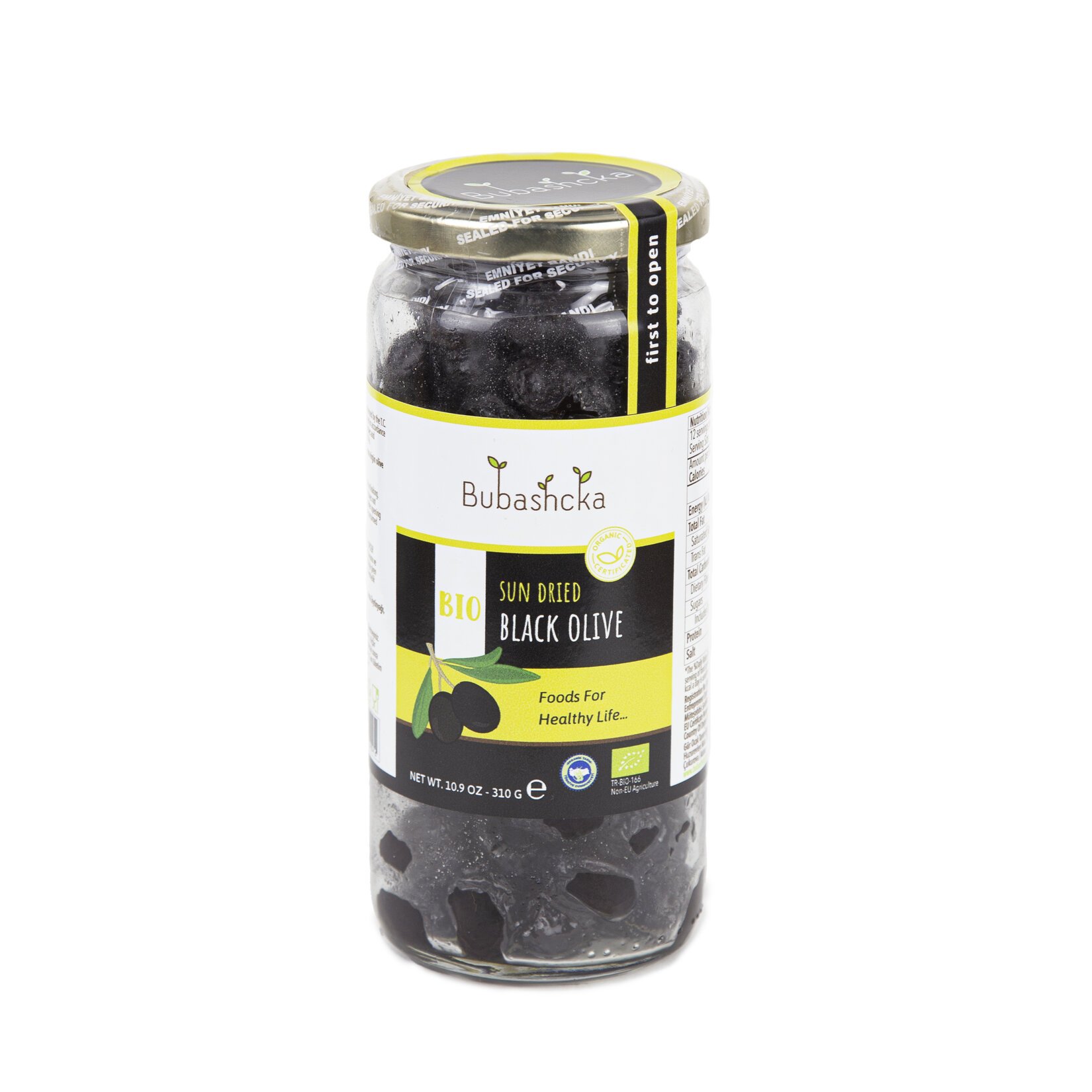 Bubashcka Doğal Kurutulmuş Siyah Zeytin 310 G