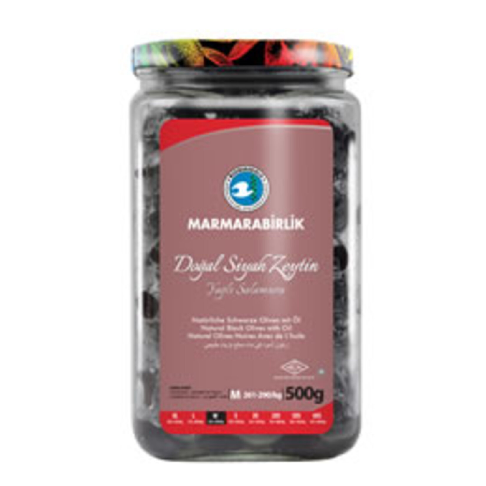 Marmarabirlik Süper Zeytin Cam Kavanoz 500 G 261-290 Ad/kg