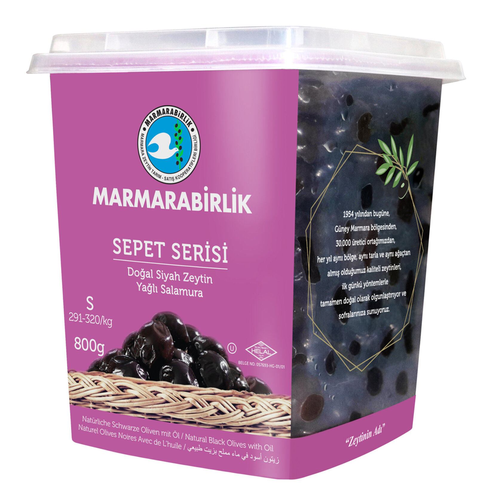 Marmarabirlik Sepet Serisi Zeytin(s) (291-320)&nbsp;800 G