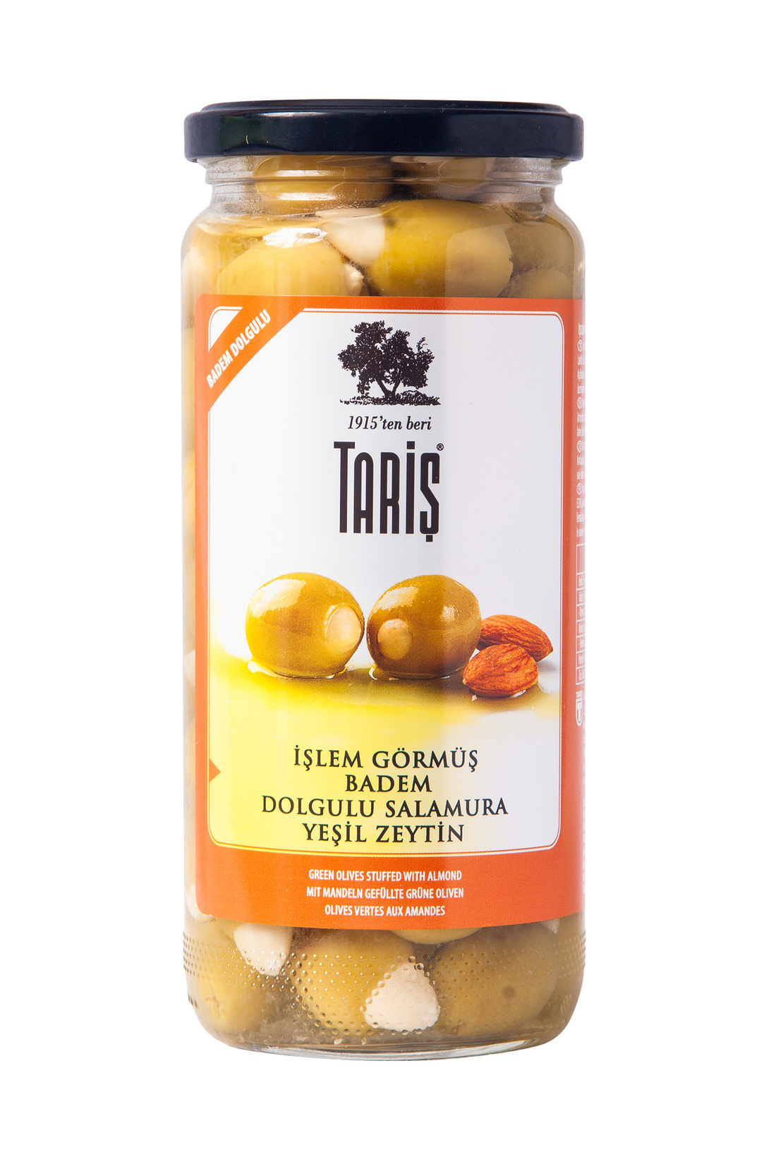 Tariş Badem Dolgulu Yeşil Zeytin (180-200) 300 G