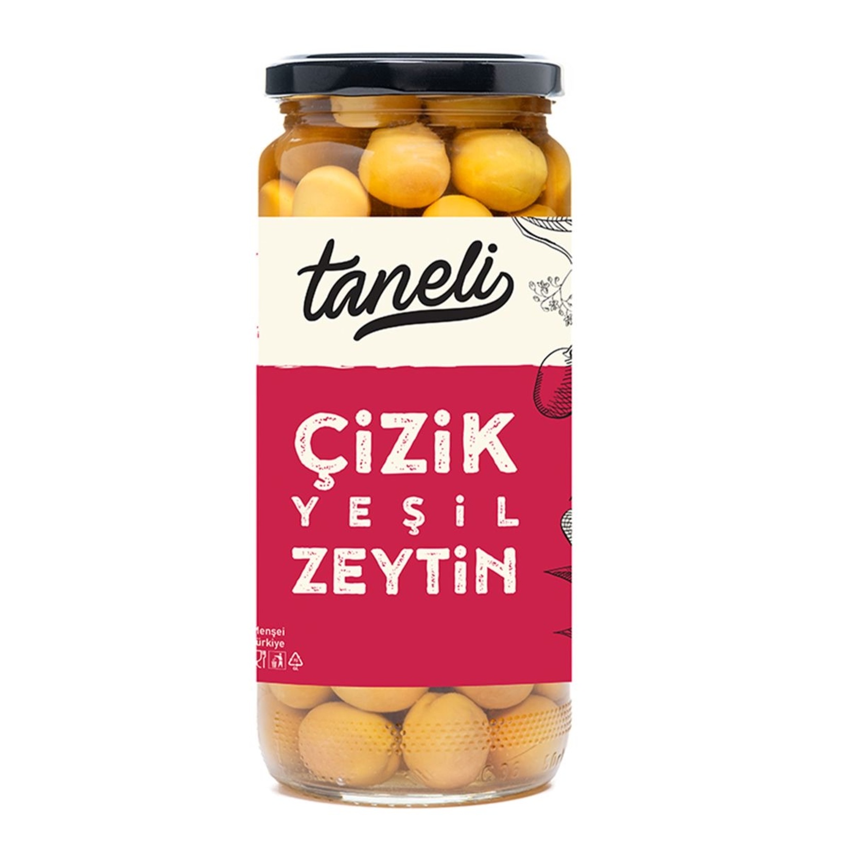 Taneli Çizik Yeşil Zeytin 261/320 Süzme 300 G