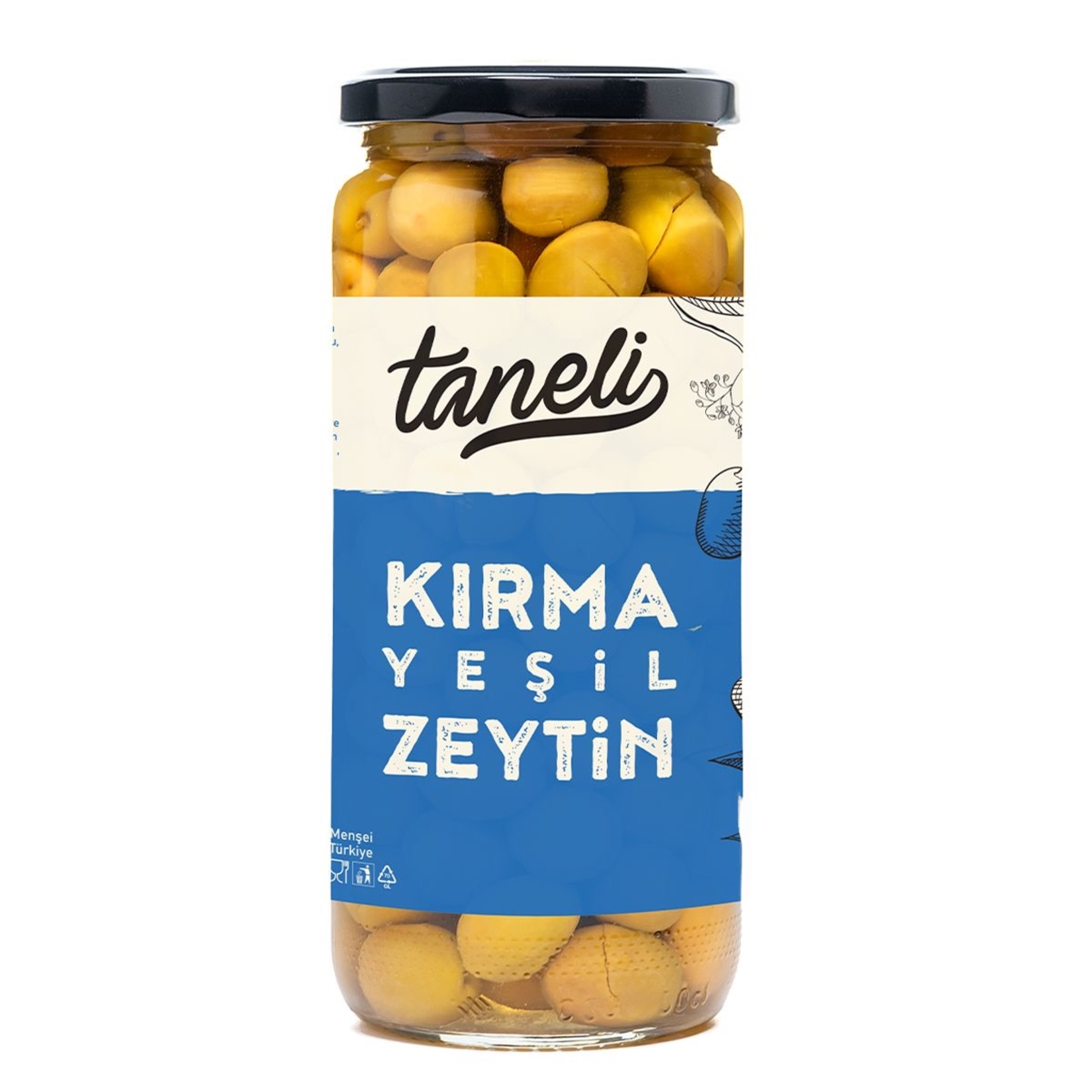 Taneli Kırma Yeşil Zeytin 321/380 Süzme Ağırlık 300 G