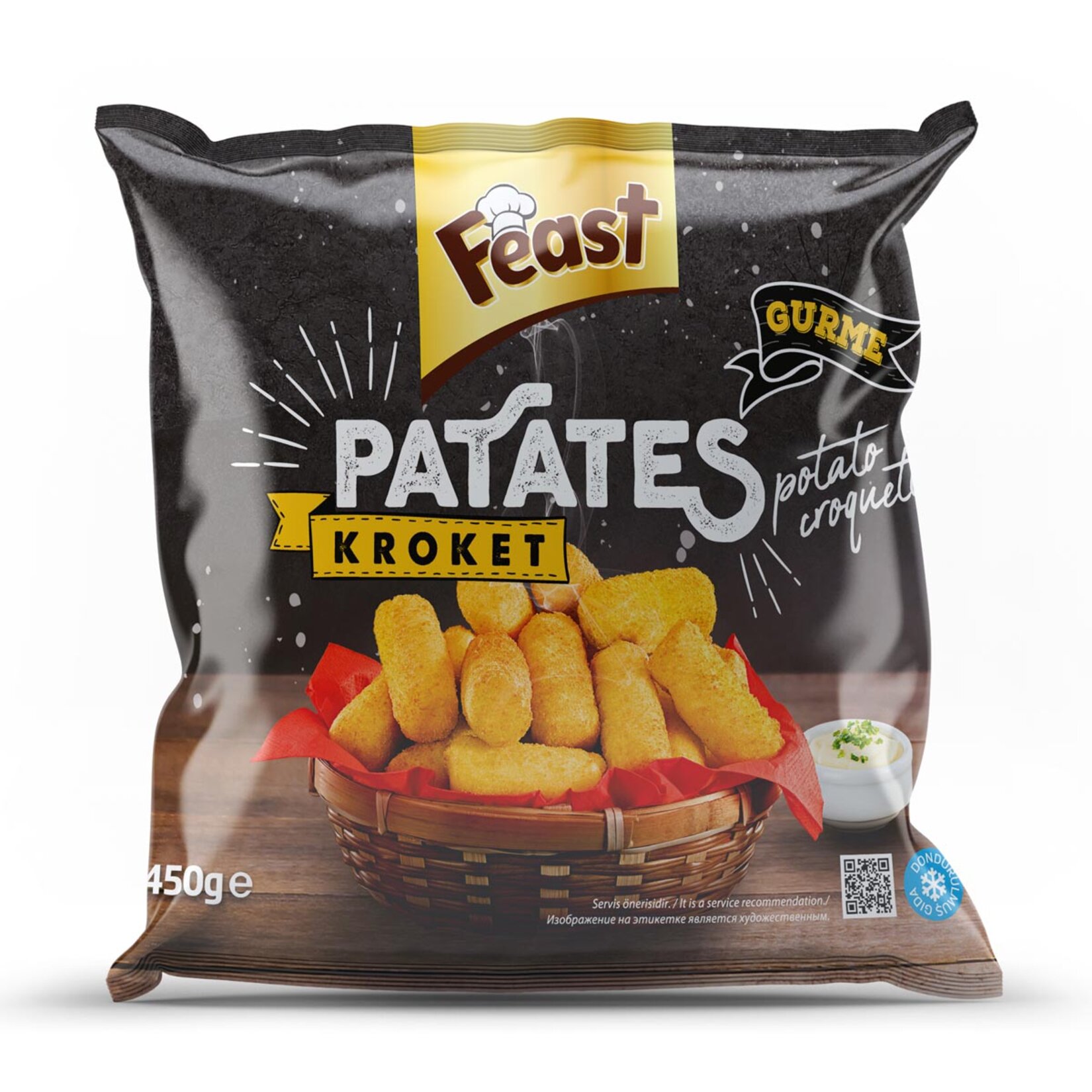 Feast Dondurulmuş Silindir Patates Kroket 450 G