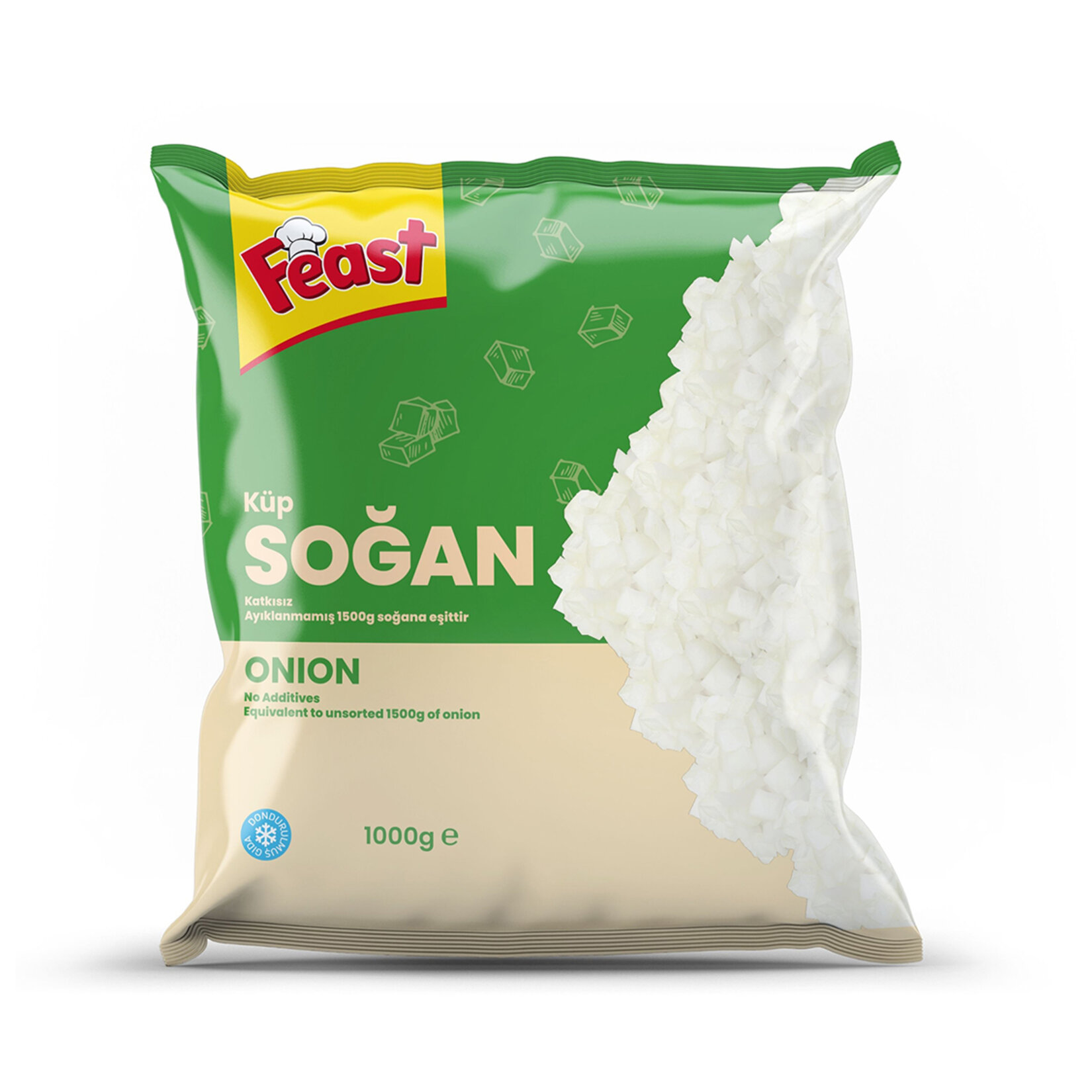 Feast Dondurulmuş Küp Soğan 1 Kg