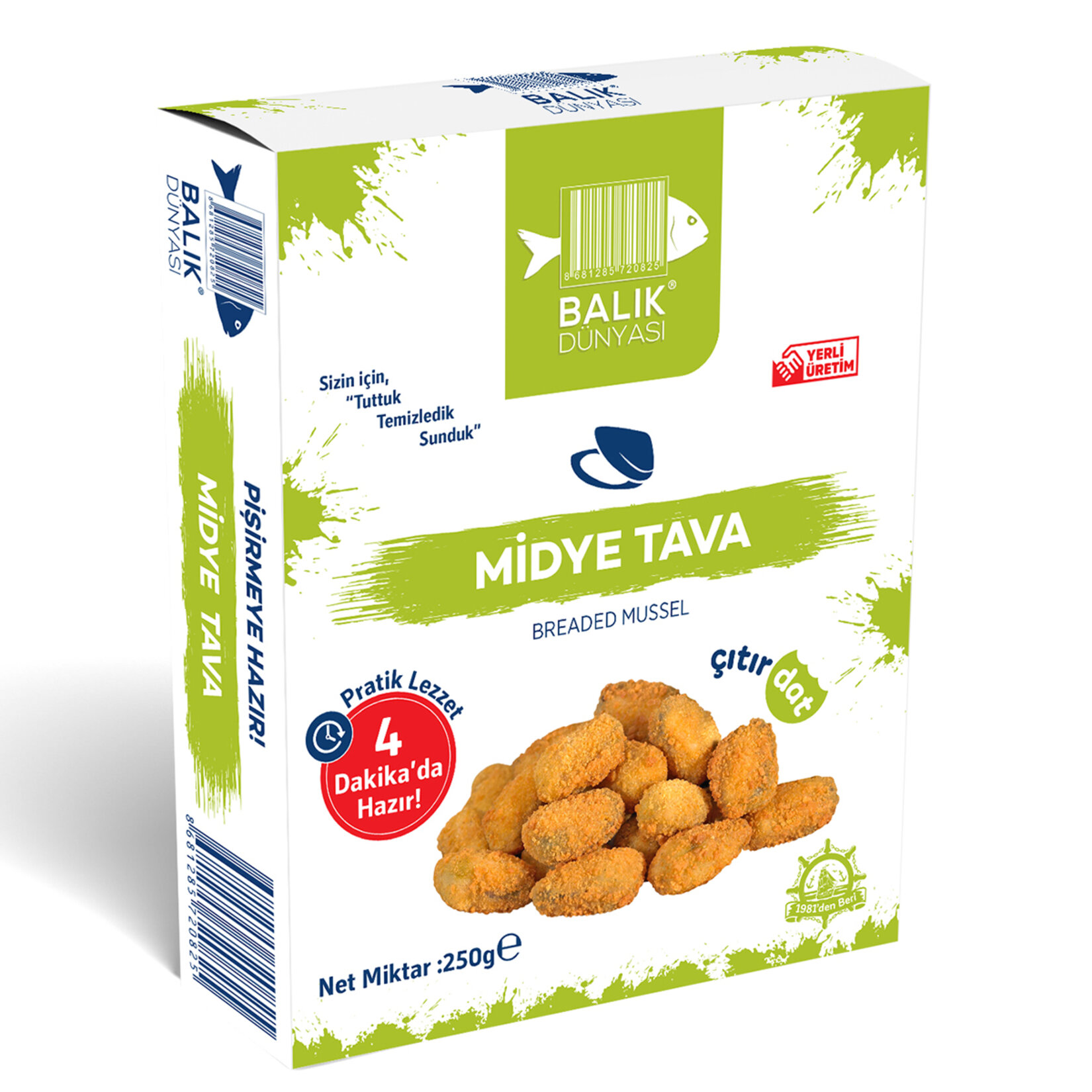 Balık Dünyası Dondurulmuş Midye Tava 250G