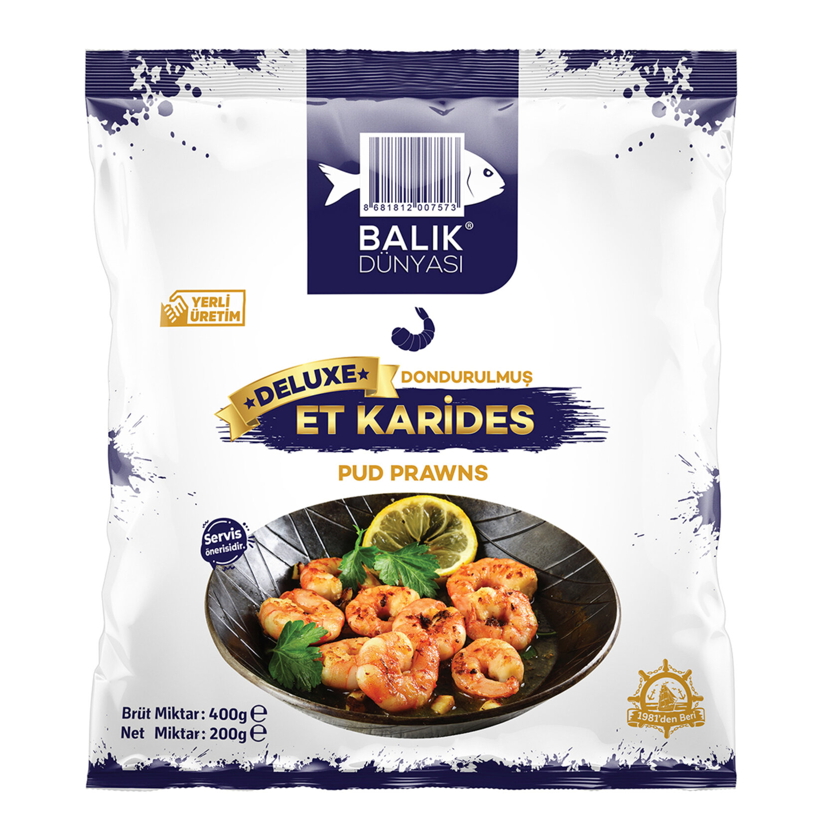 Balık Dünyası Dondurulmuş Et Karides Deluxe 200 G