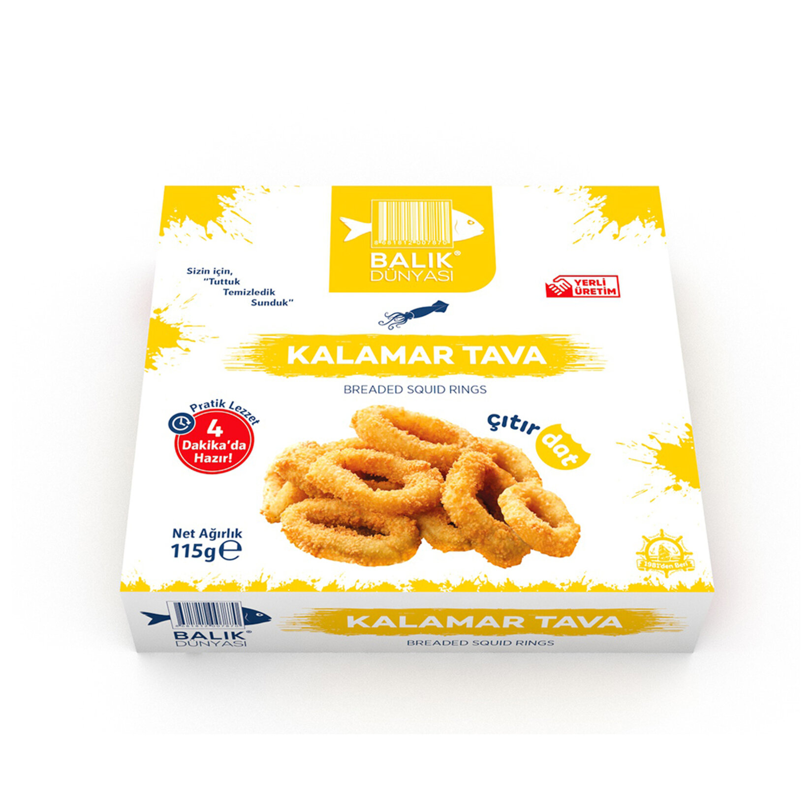 Balık Dünyası Dondurulmuş Kalamar Tava 115G