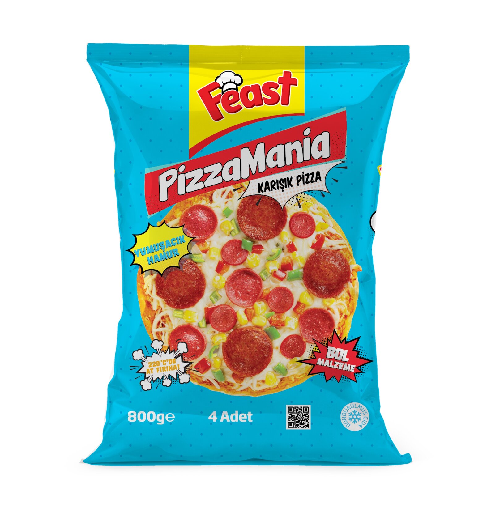 Feast Karışık 4'lü Pizza 800 G
