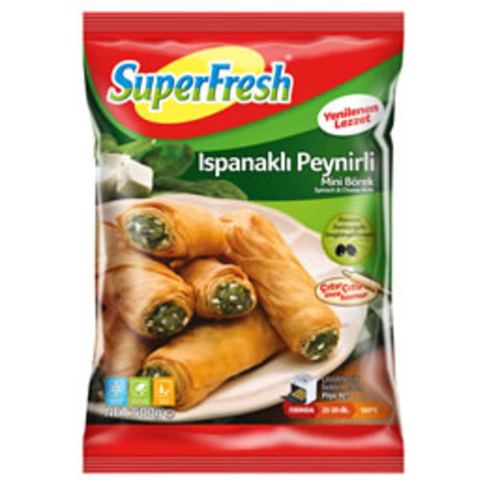 Superfresh Mini Börek Ispanaklı Peynirli 500 G