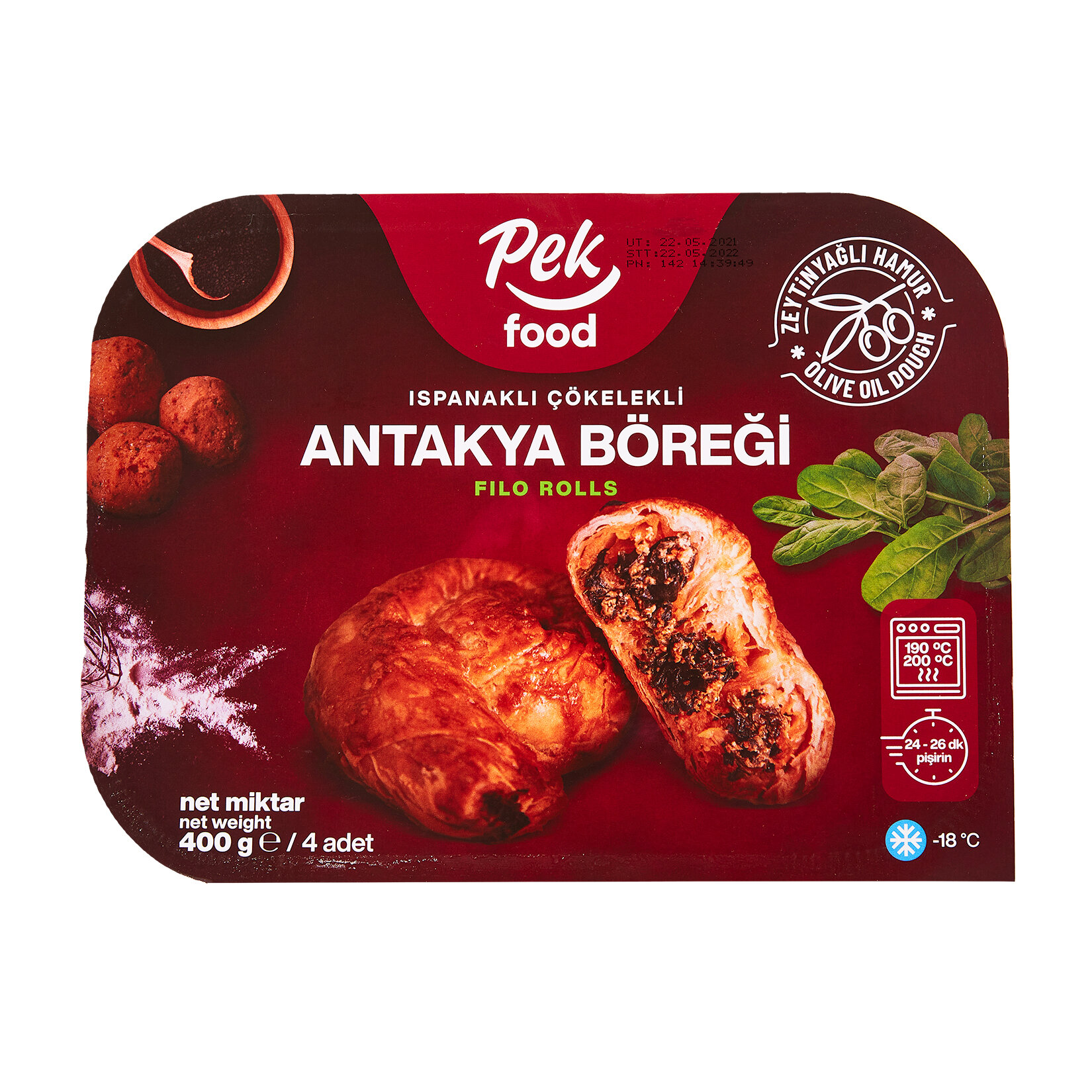 Pek Food Ispanaklı Çökelekli Antakya Böreği 400 G