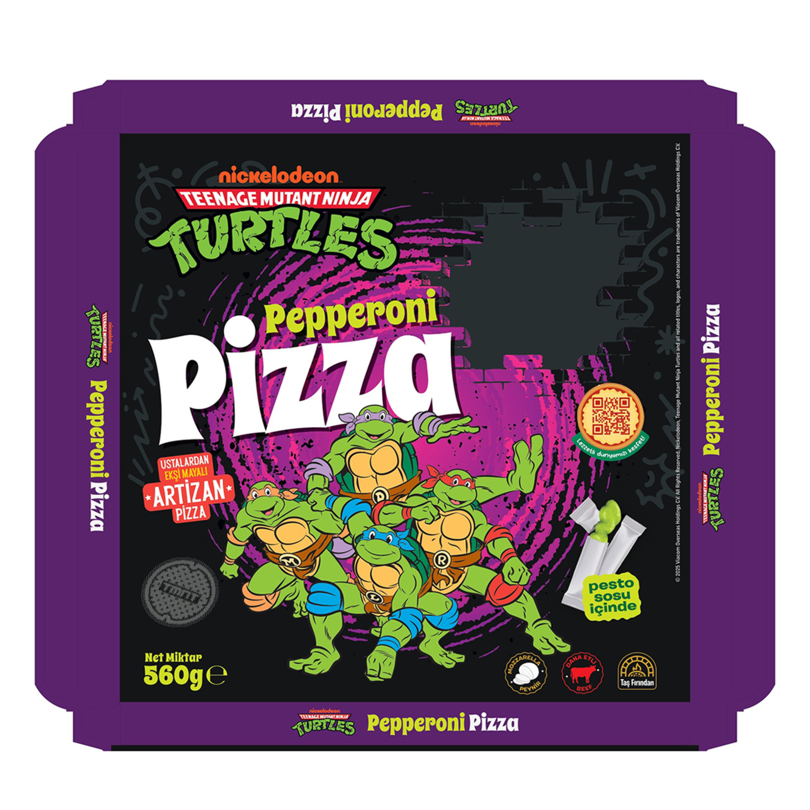 Nickelodeon Ninja Turtles Pepperoni Pizza 560 G