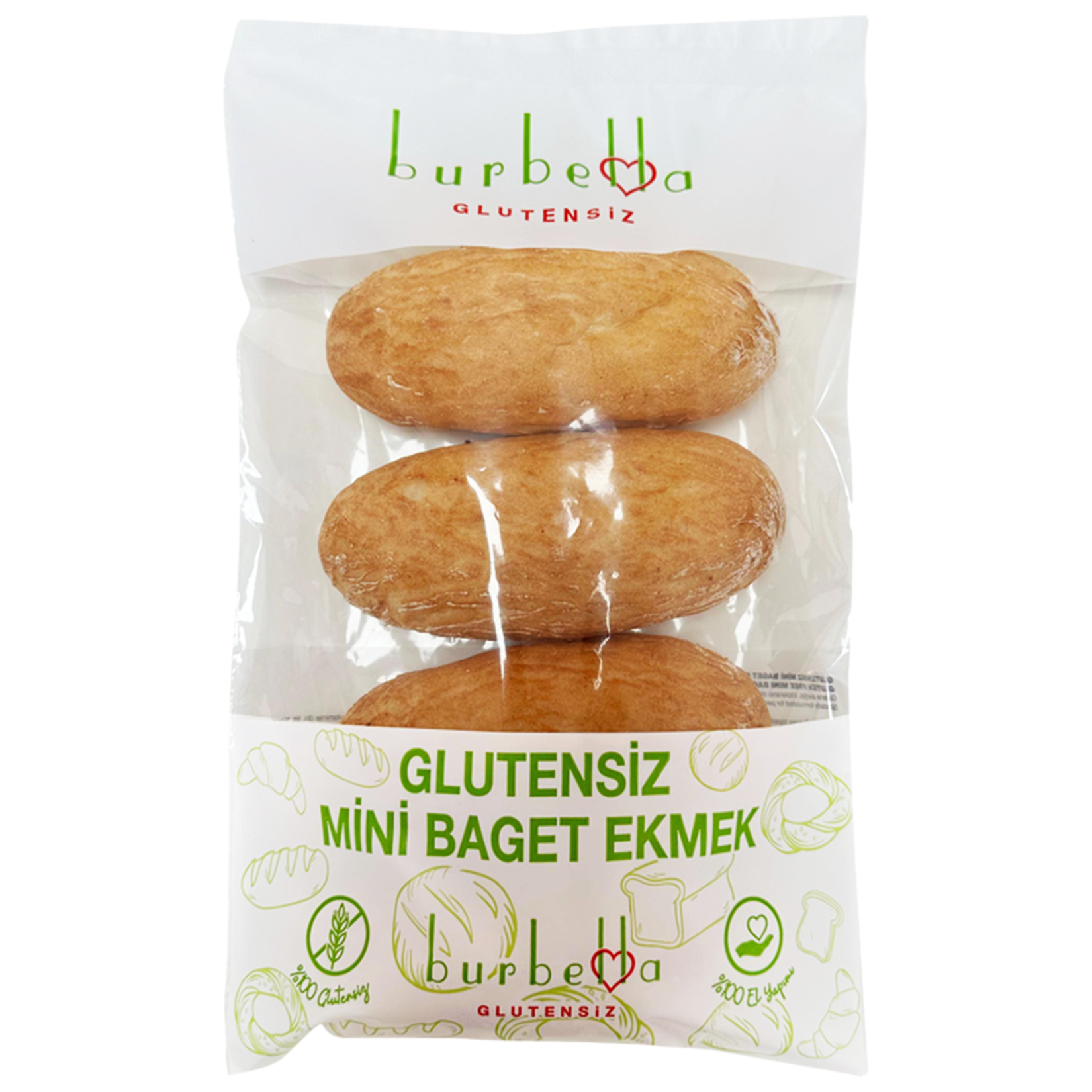 Burbella Glütensiz Mini Baget Ekmeği 4 x 50 G